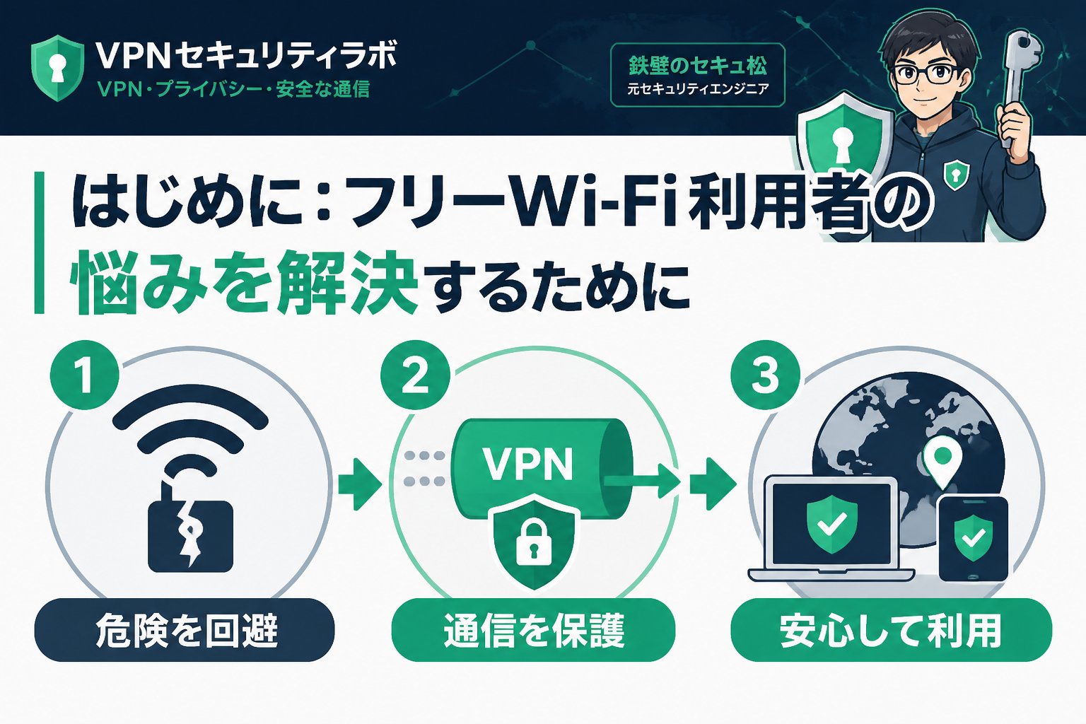 フリーWi-Fi はじめに:フリーWi-Fi利用者の悩みを解決するために