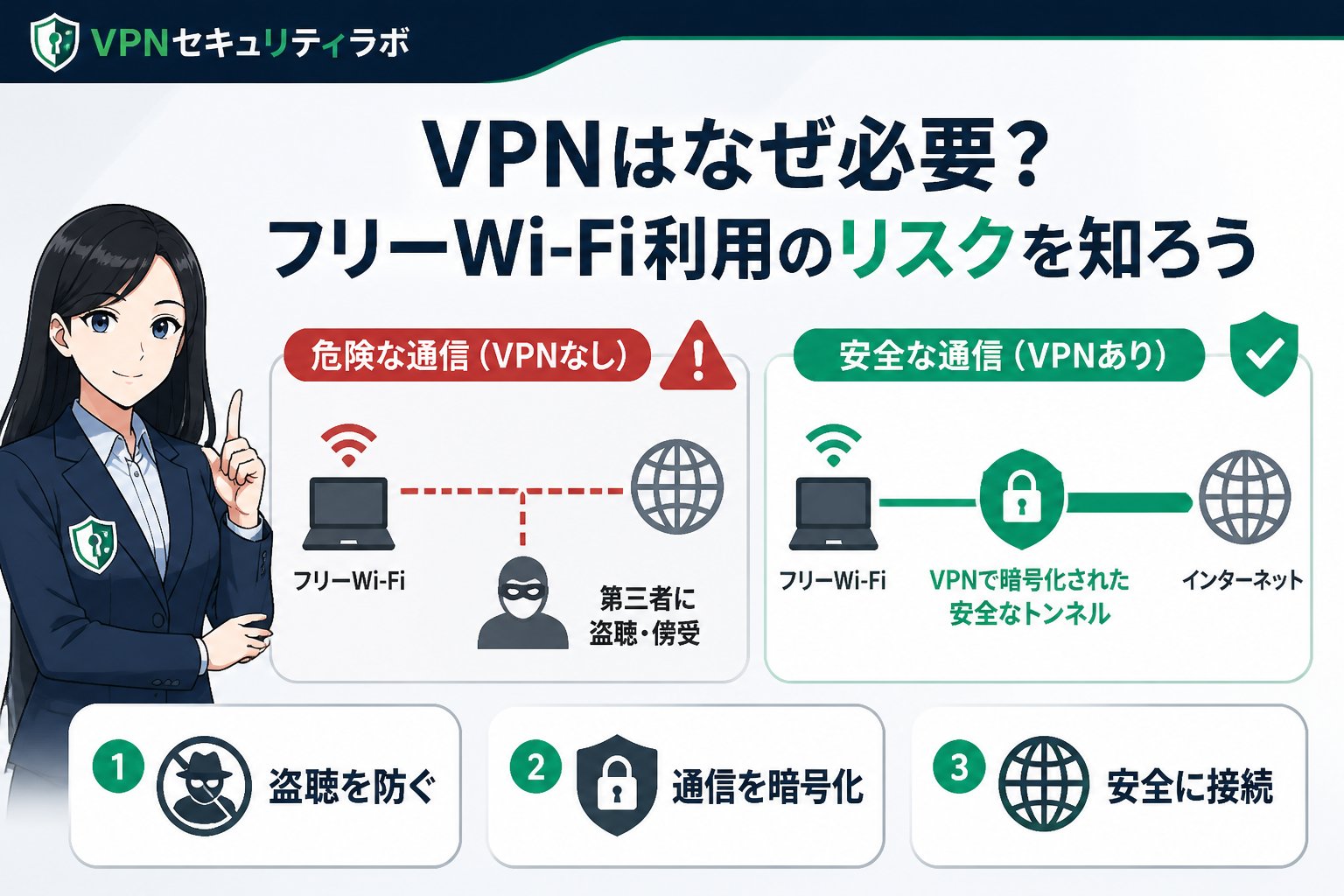 プライバシー VPNはなぜ必要?フリーWi-Fi利用のリスクを知ろう