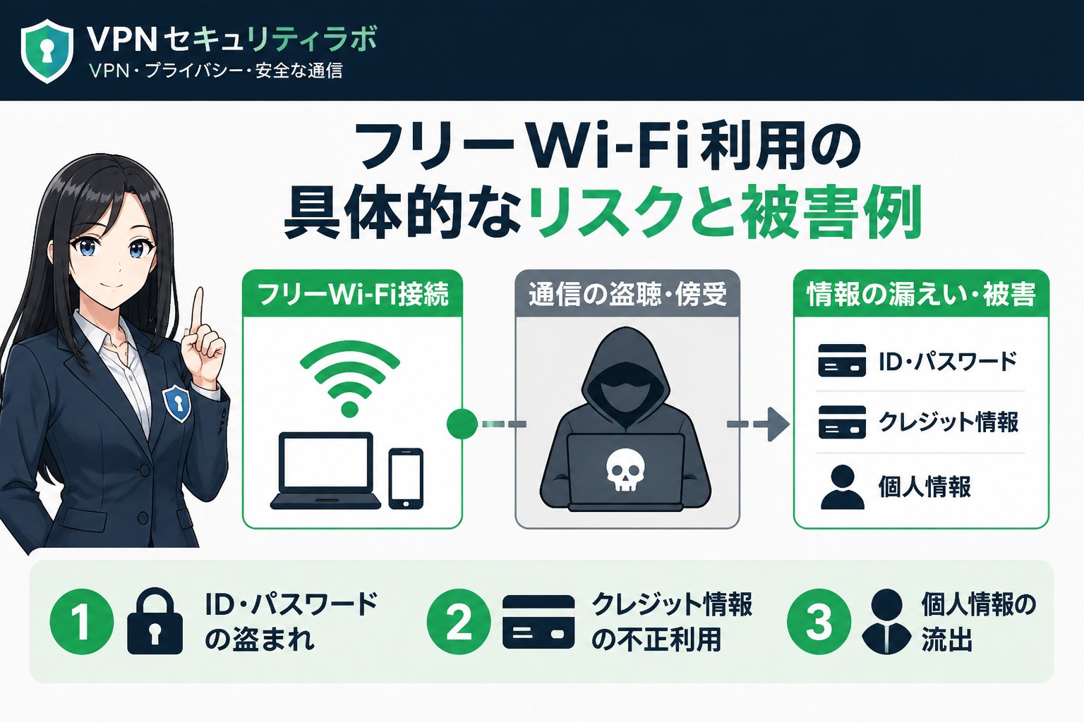 プライバシー フリーWi-Fi利用の具体的なリスクと被害例