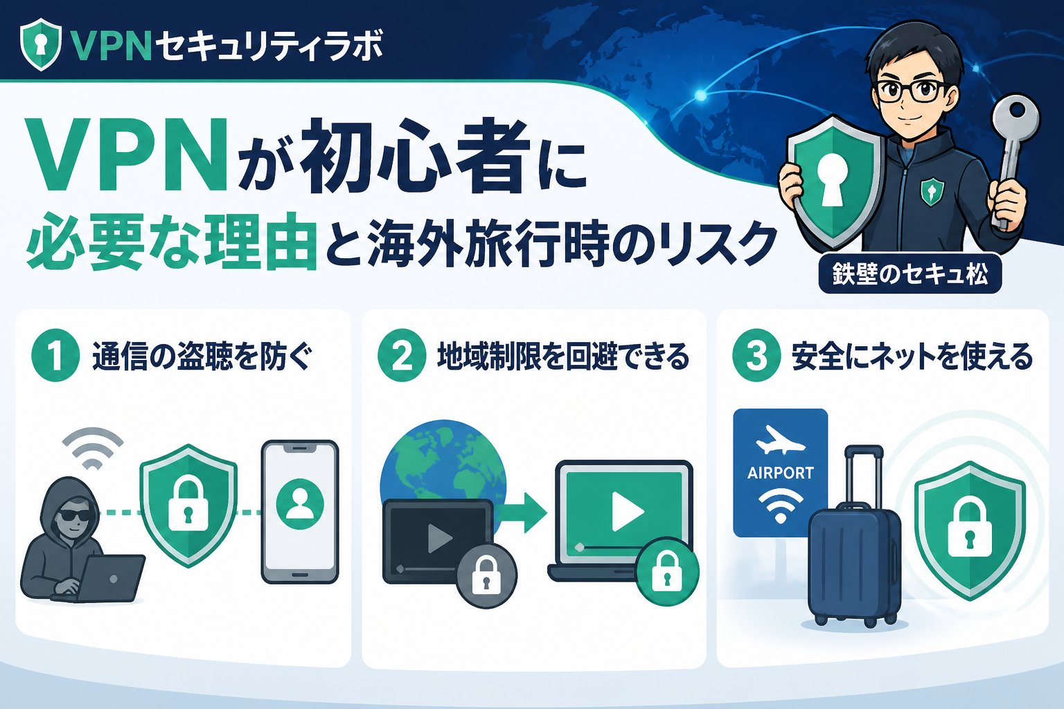 VPN比較 VPNが初心者に必要な理由と海外旅行時のリスク