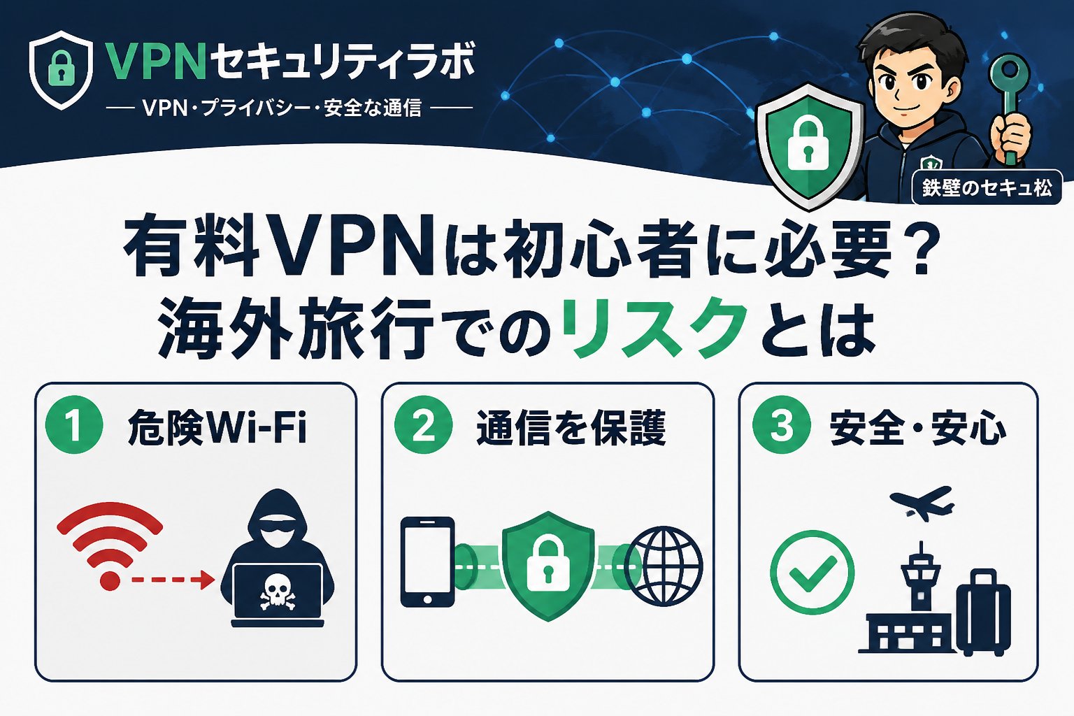 VPN比較 有料VPNは初心者に必要?海外旅行でのリスクとは
