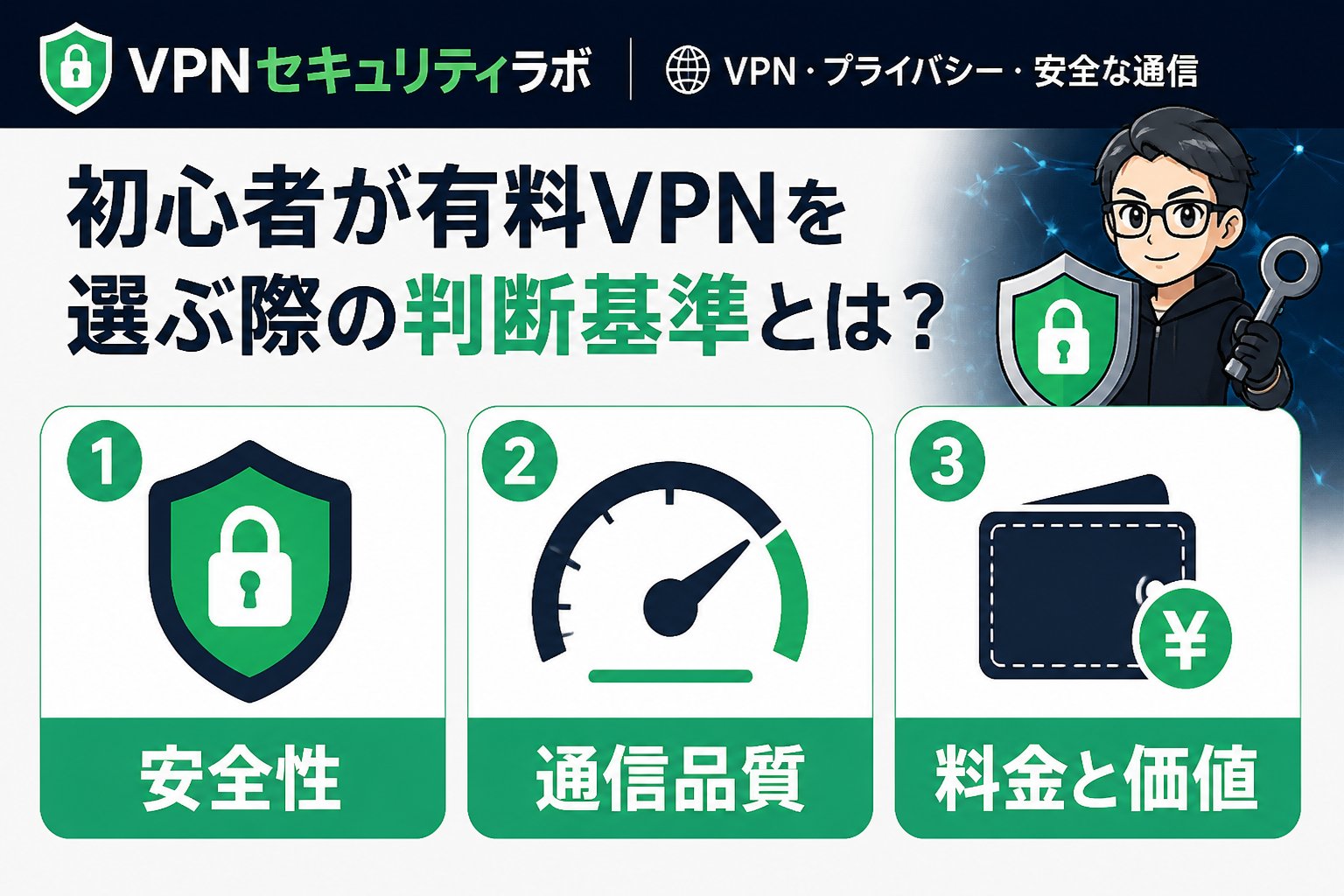 VPN比較 初心者が有料VPNを選ぶ際の判断基準とは?
