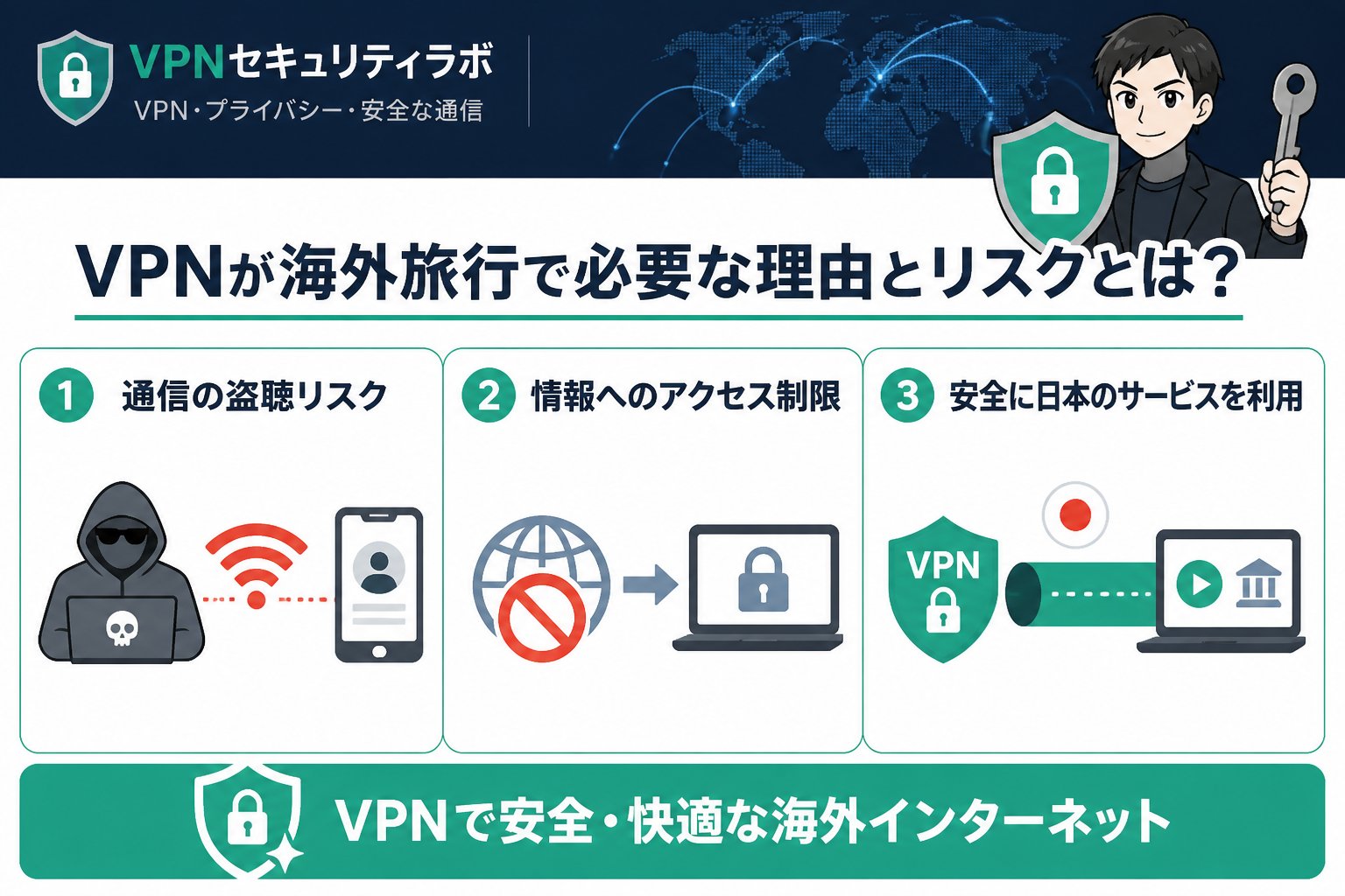 VPN比較 VPNが海外旅行で必要な理由とリスクとは?