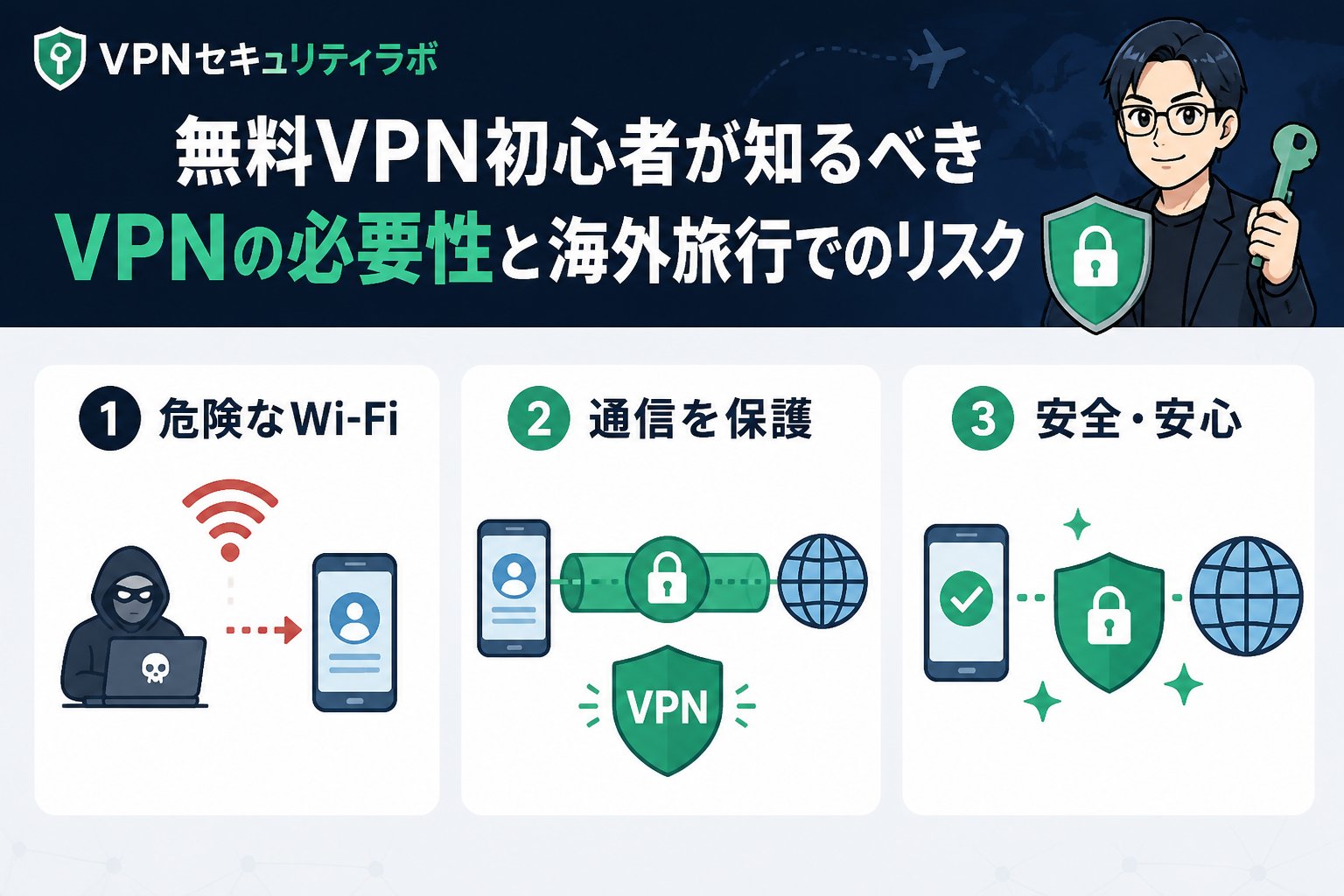 VPN比較 無料VPN初心者が知るべきVPNの必要性と海外旅行でのリスク