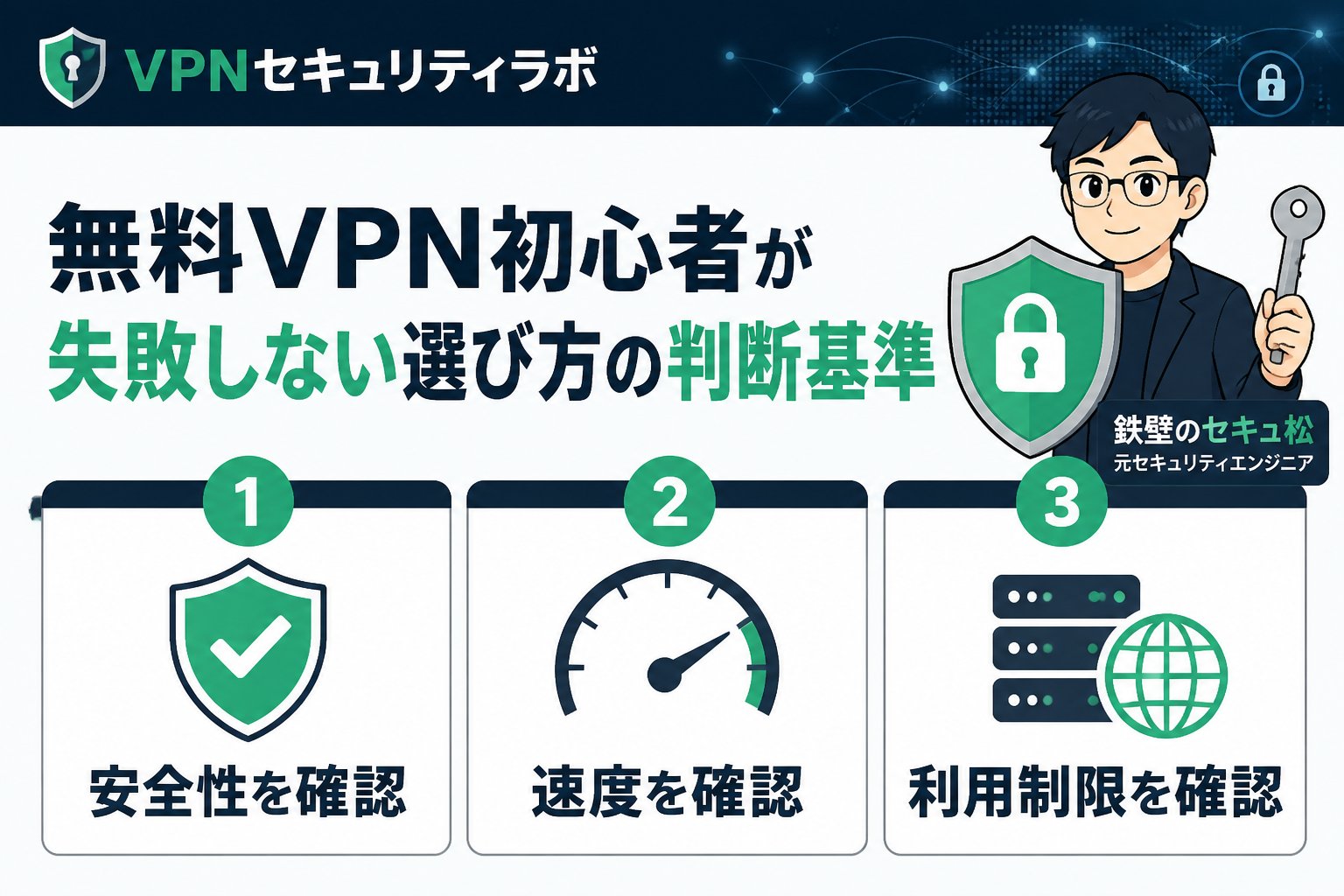 VPN比較 無料VPN初心者が失敗しない選び方の判断基準