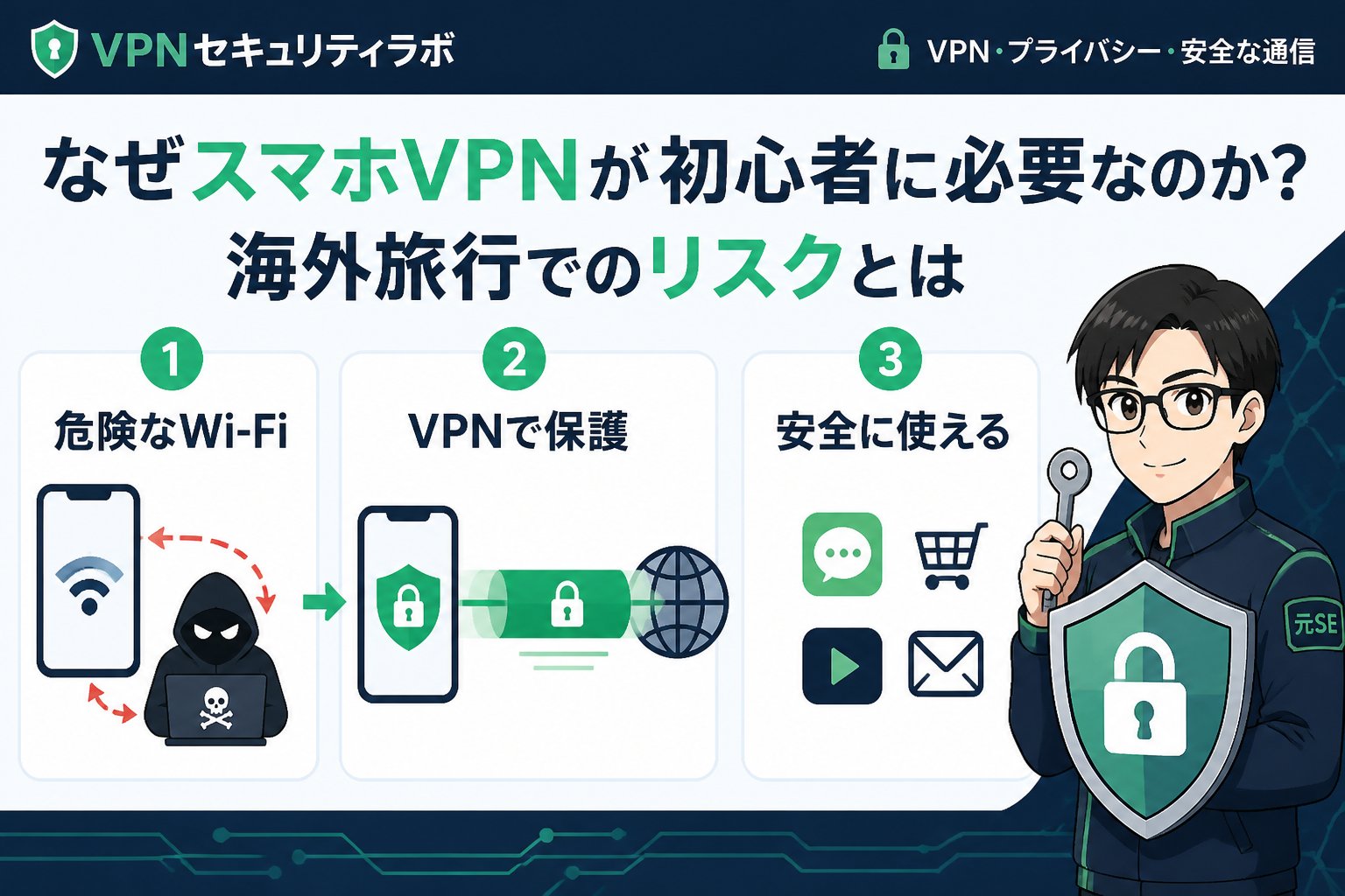 VPN比較 なぜスマホVPNが初心者に必要なのか?海外旅行でのリスクとは