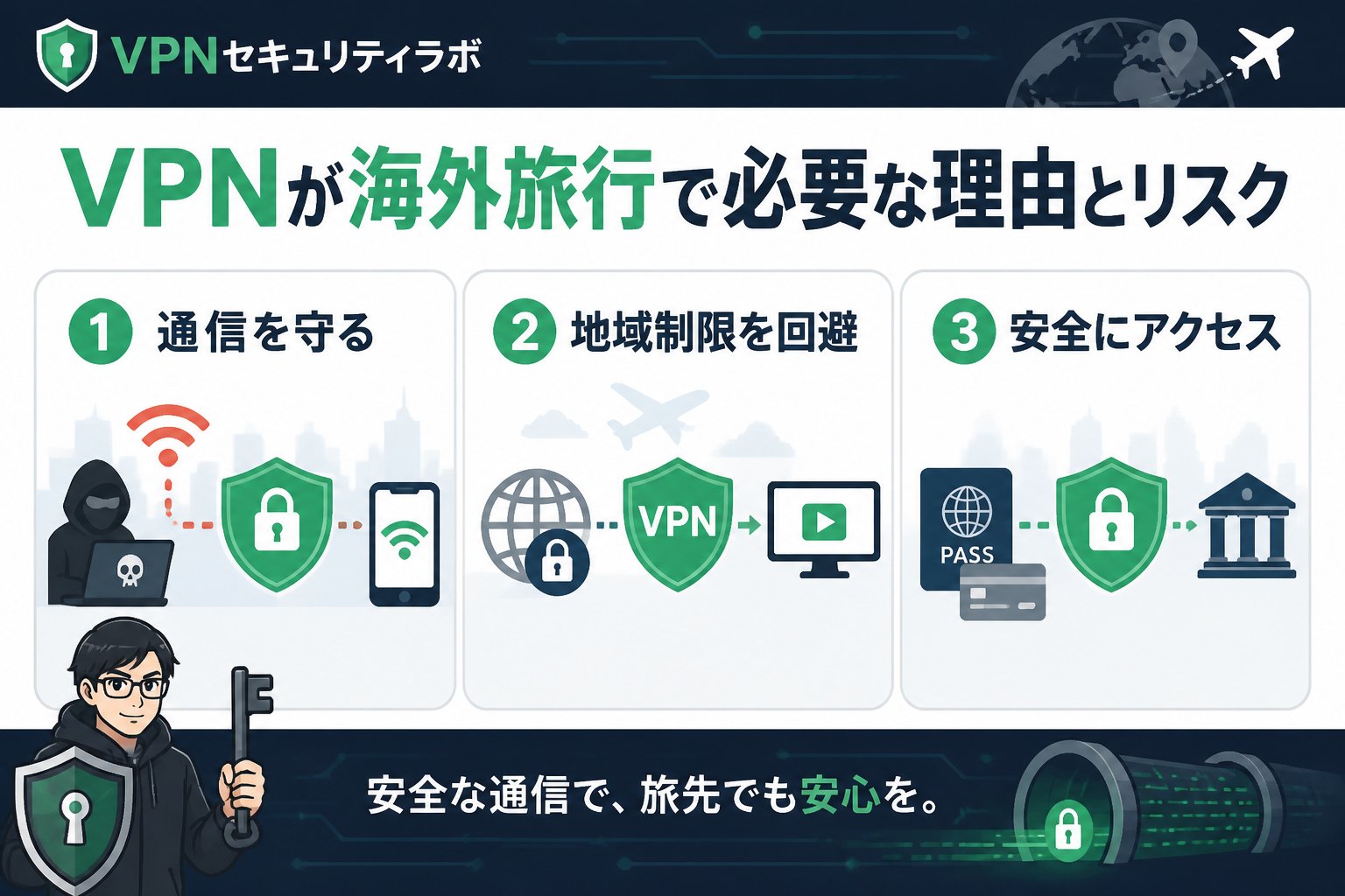 VPN比較 VPNが海外旅行で必要な理由とリスク