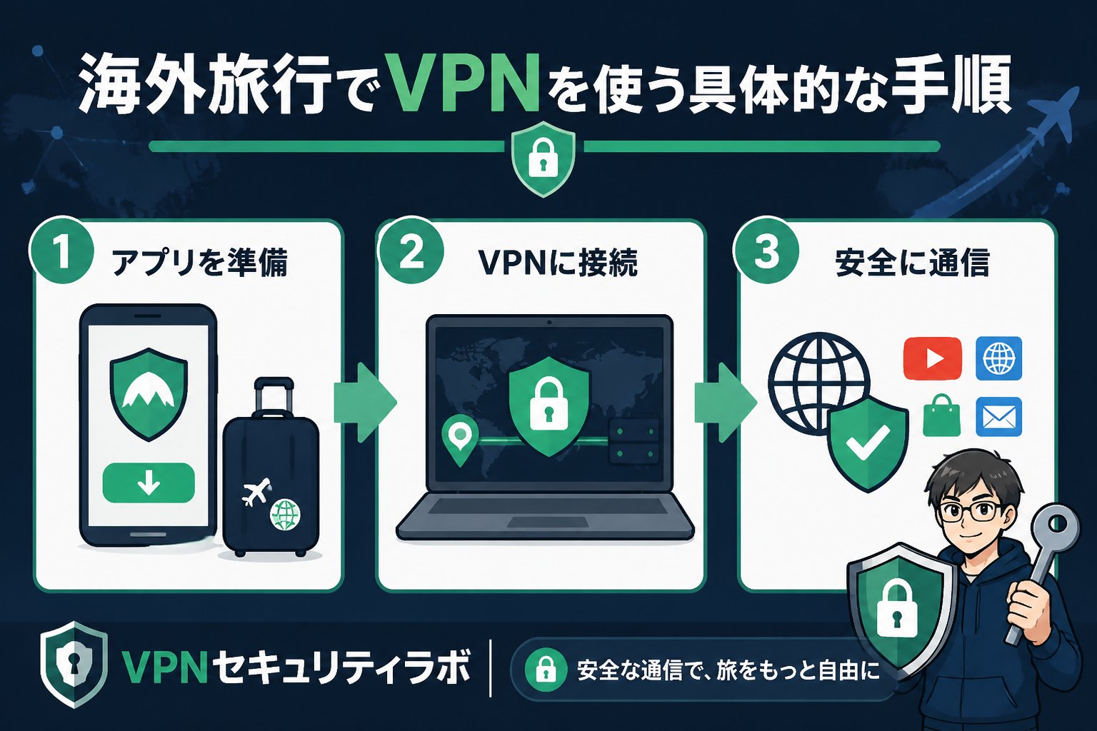 VPN比較 海外旅行でVPNを使う具体的な手順