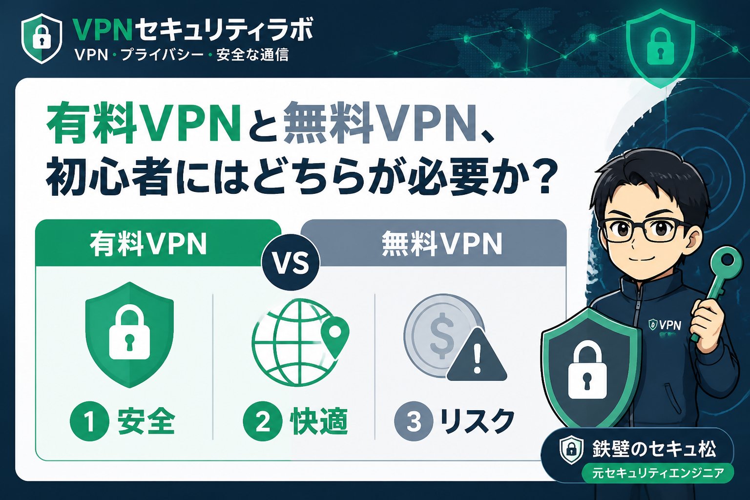 VPN比較 有料VPNと無料VPN、初心者にはどちらが必要か?