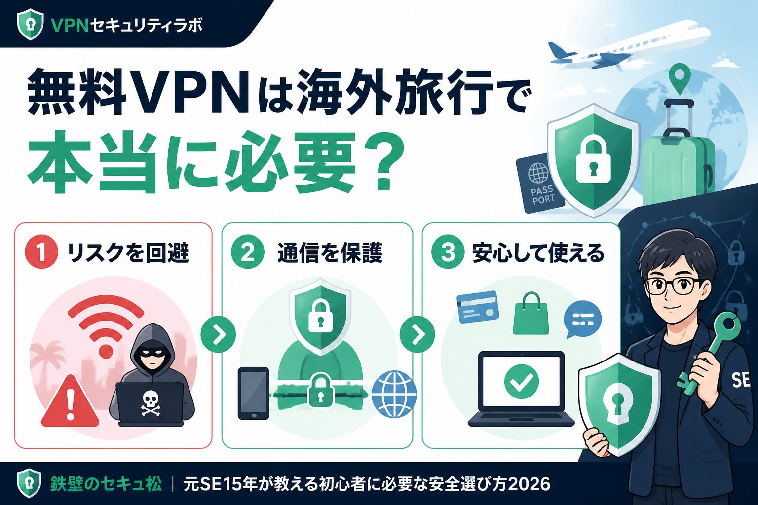 VPN比較 無料VPNは海外旅行で本当に必要?リスクとメリットを理解する