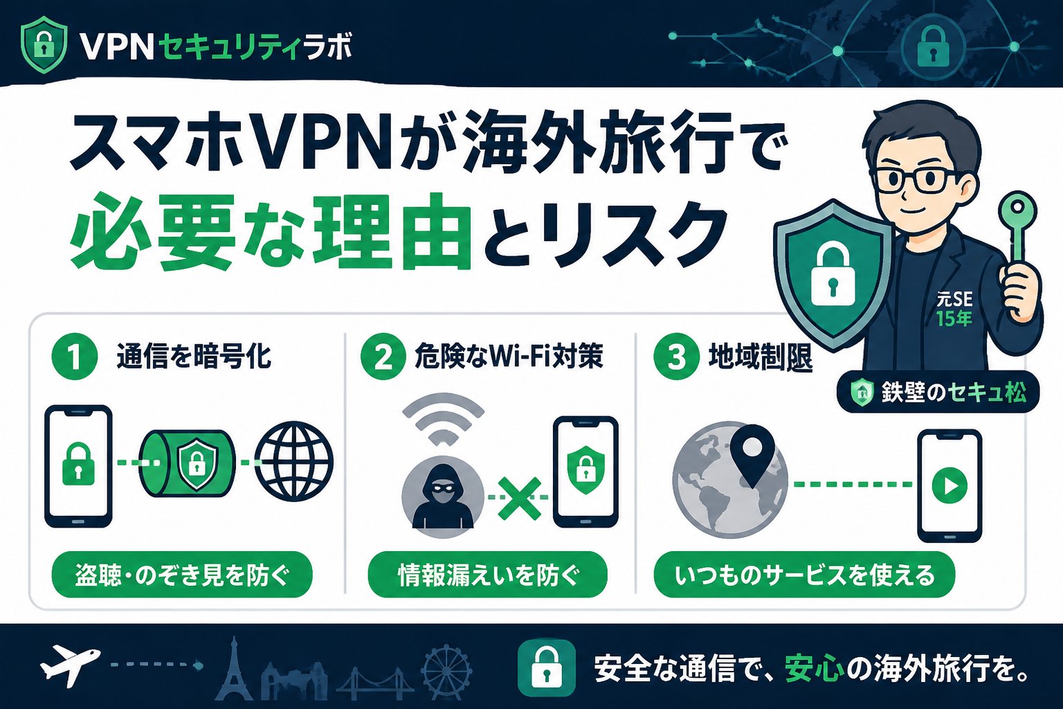 VPN比較 スマホVPNが海外旅行で必要な理由とリスク