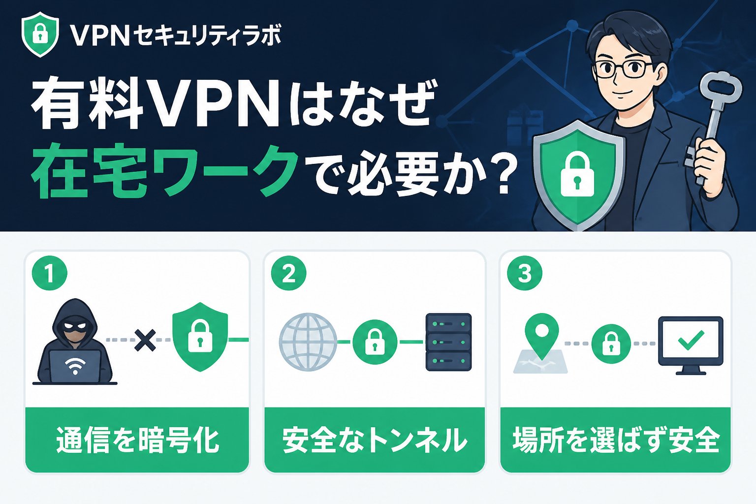 VPN比較 有料VPNはなぜ在宅ワークで必要か?