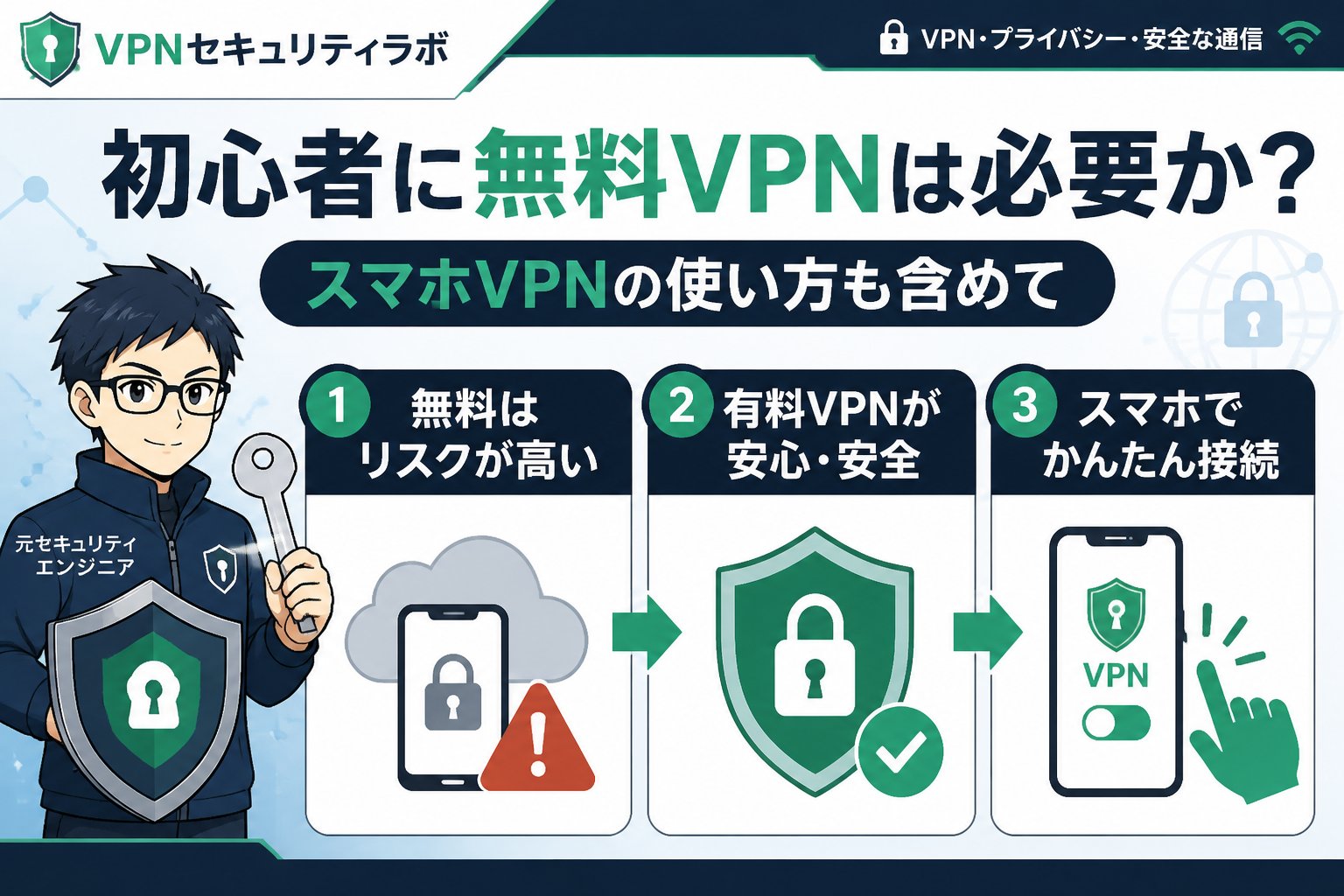 VPN比較 初心者に無料VPNは必要か?スマホVPNの使い方も含めて
