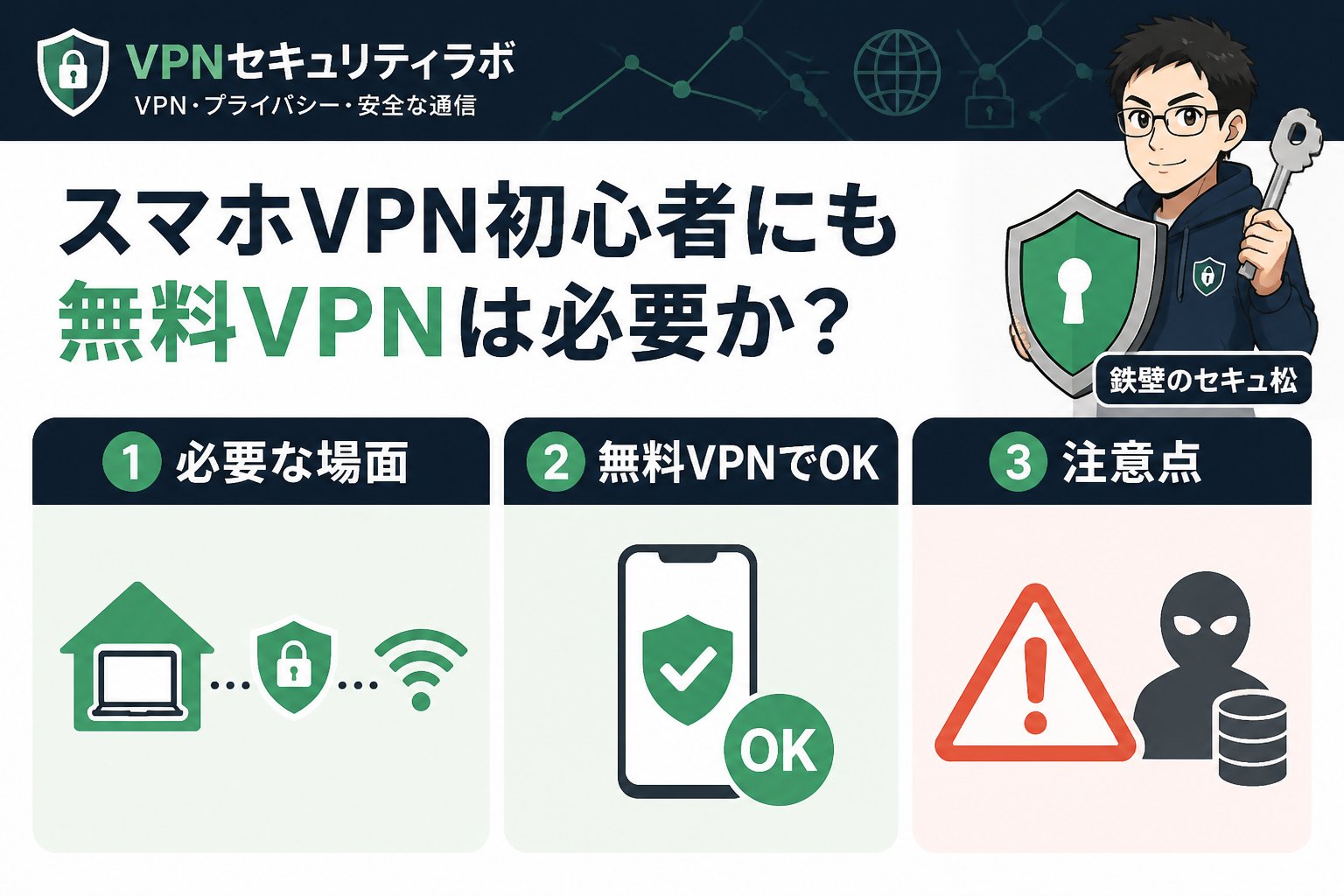 VPN比較 スマホVPN初心者にも無料VPNは必要か?
