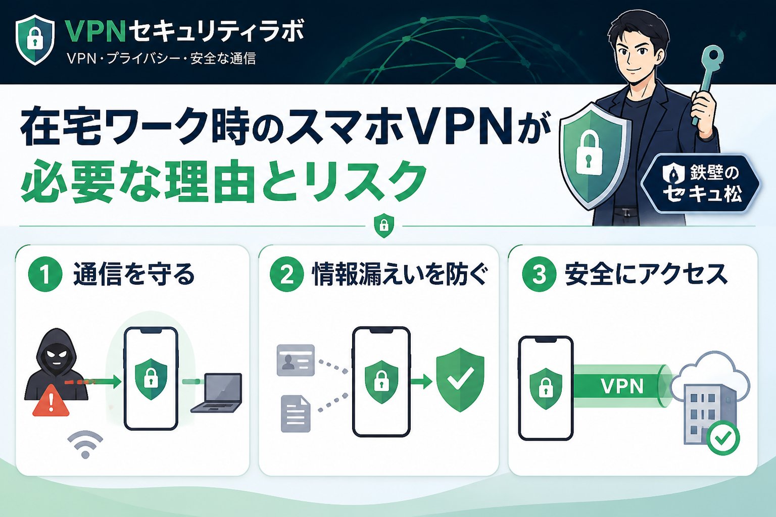 VPN比較 在宅ワーク時のスマホVPNが必要な理由とリスク