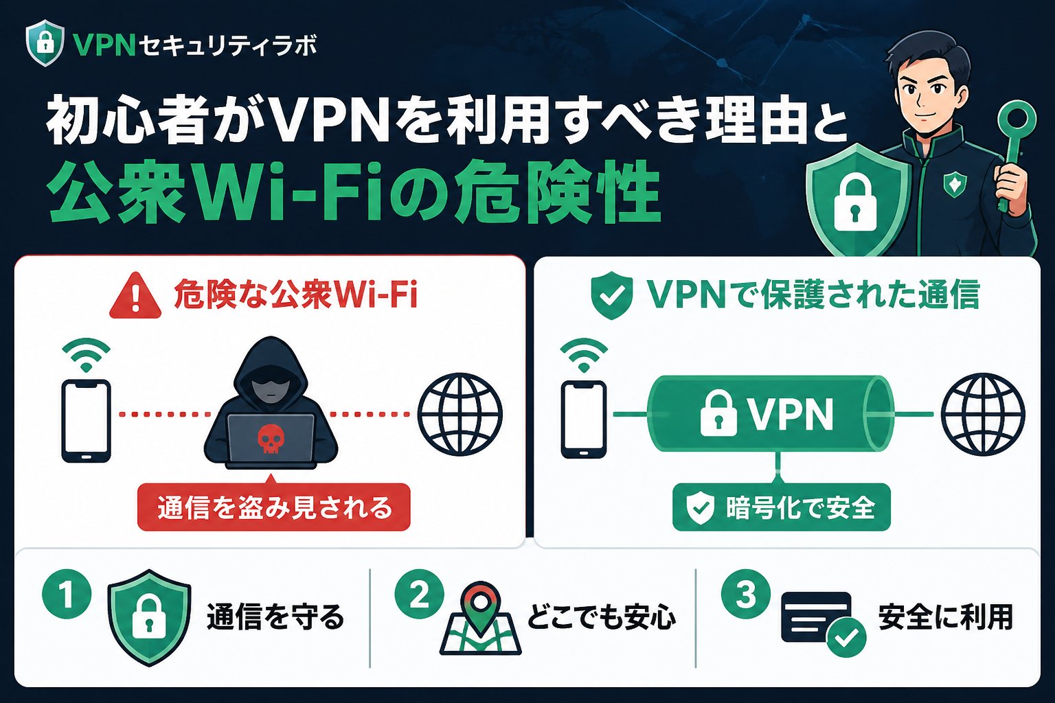 VPN比較 初心者がVPNを利用すべき理由と公衆Wi-Fiの危険性