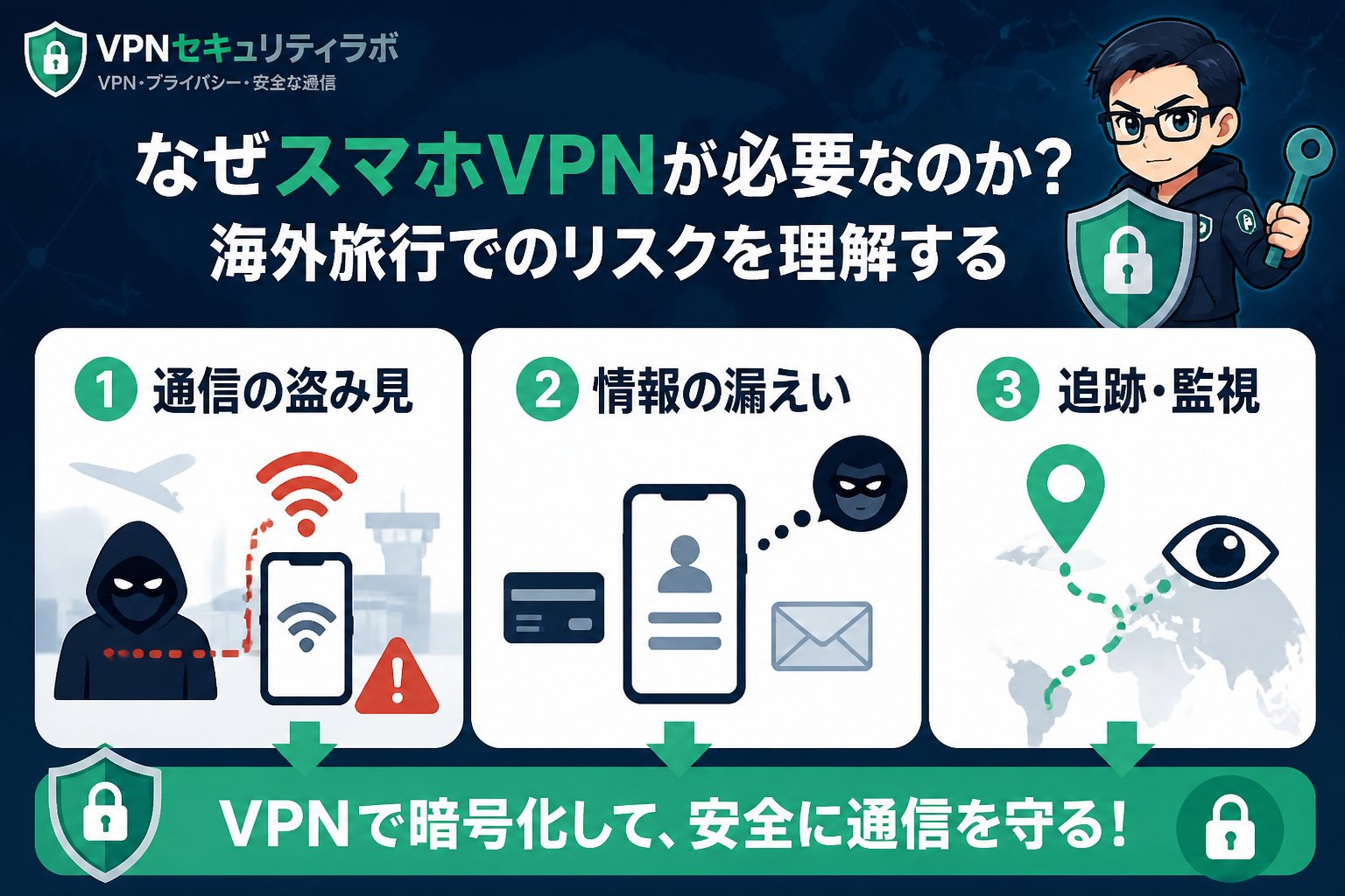 VPN比較 なぜスマホVPNが必要なのか?海外旅行でのリスクを理解する