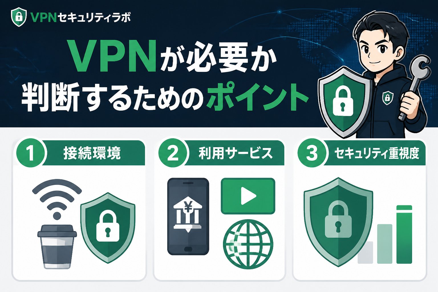 VPN比較 VPNが必要か判断するためのポイント