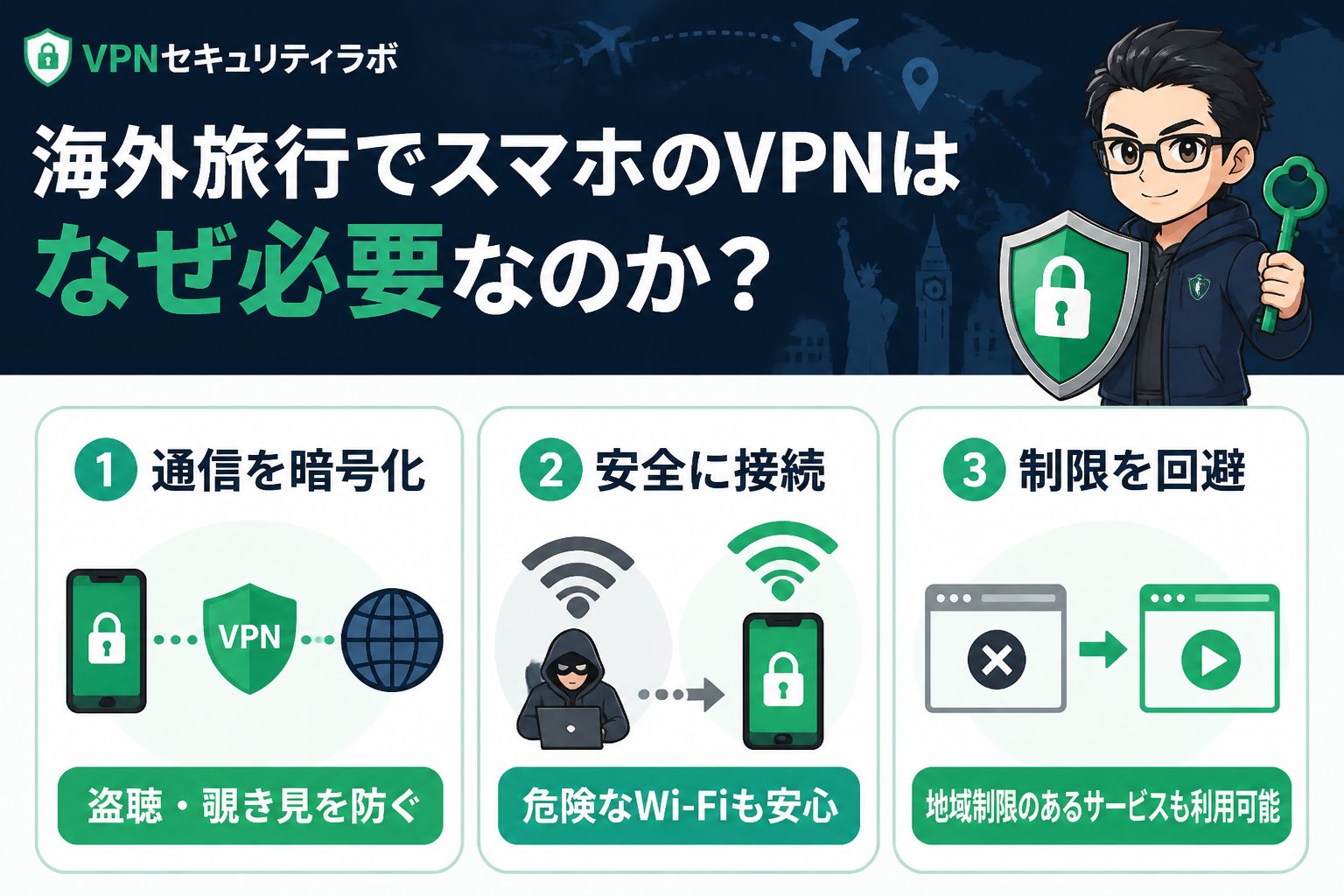 VPN比較 海外旅行でスマホのVPNはなぜ必要なのか？