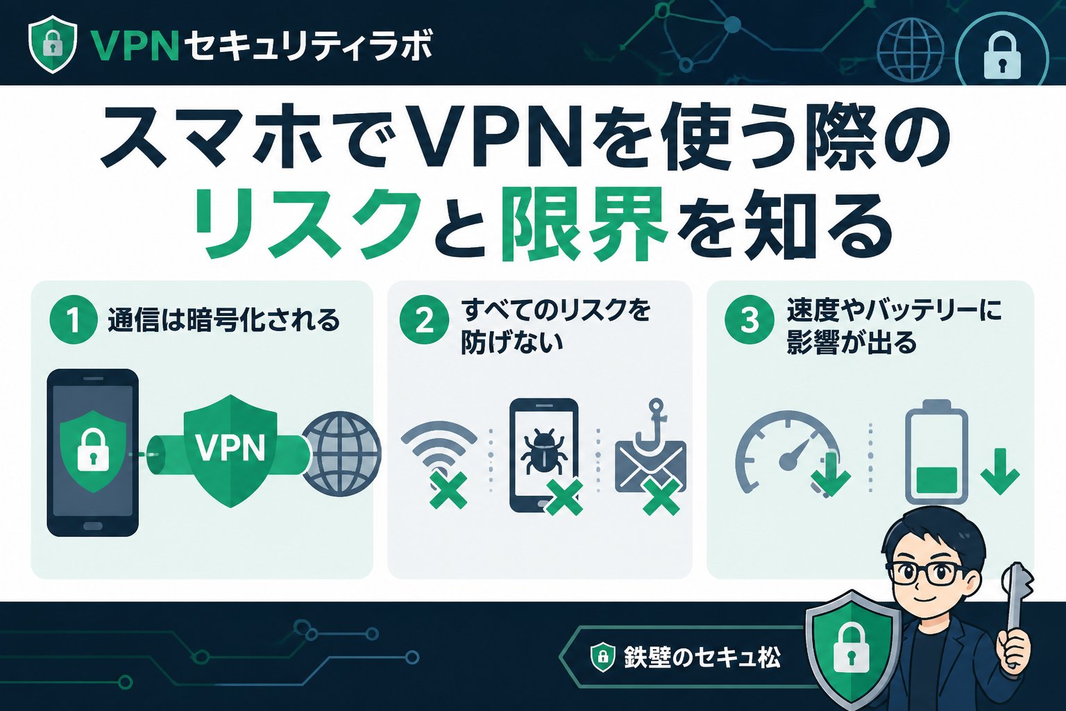 VPN比較 スマホでVPNを使う際のリスクと限界を知る
