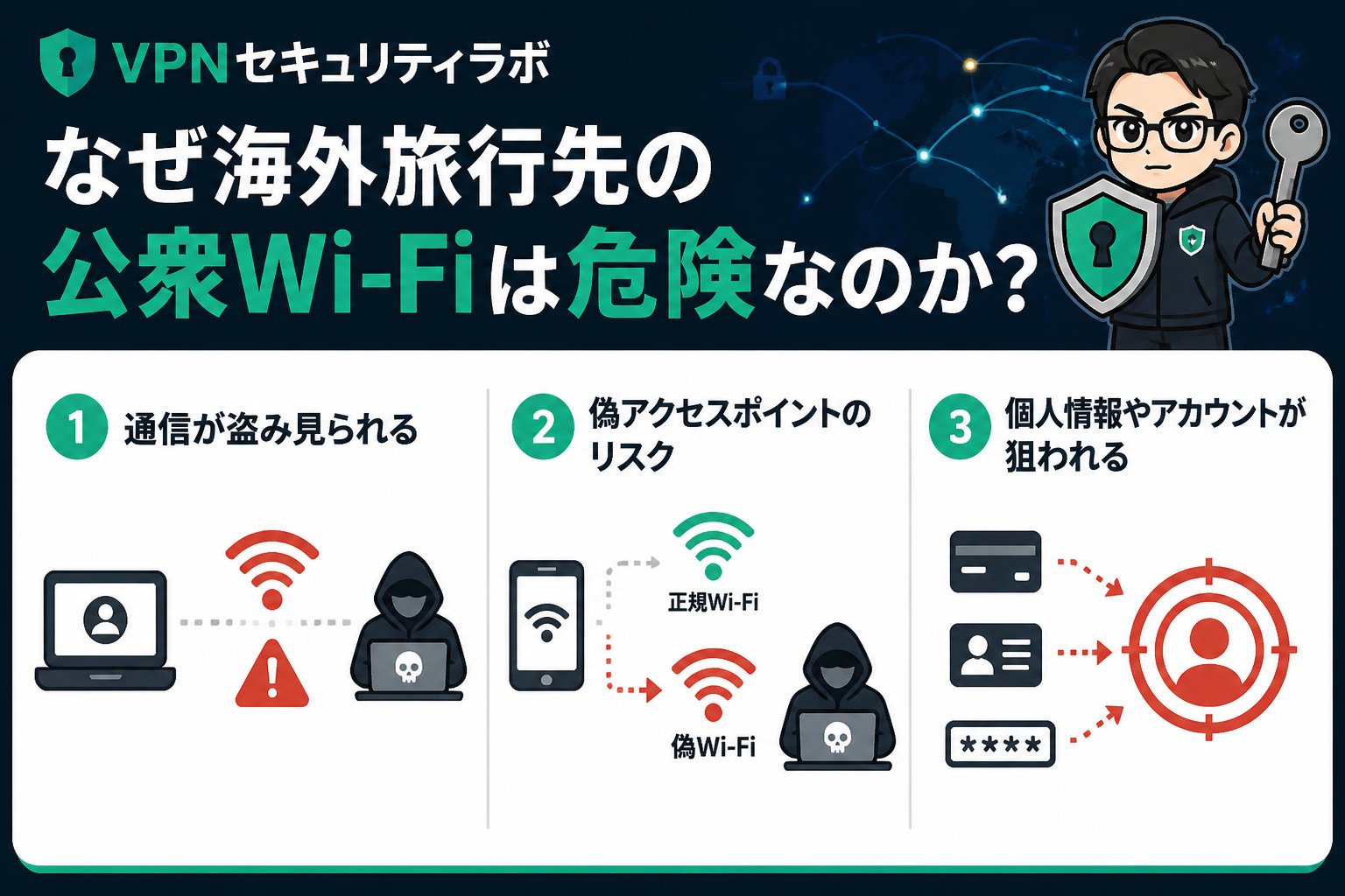 フリーWi-Fi なぜ海外旅行先の公衆Wi-Fiは危険なのか？