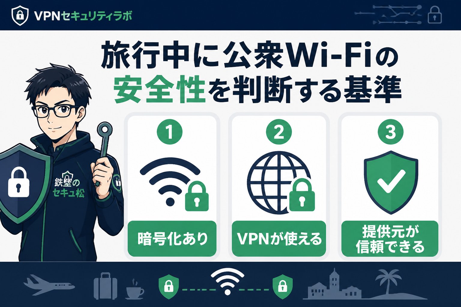 フリーWi-Fi 旅行中に公衆Wi-Fiの安全性を判断する基準