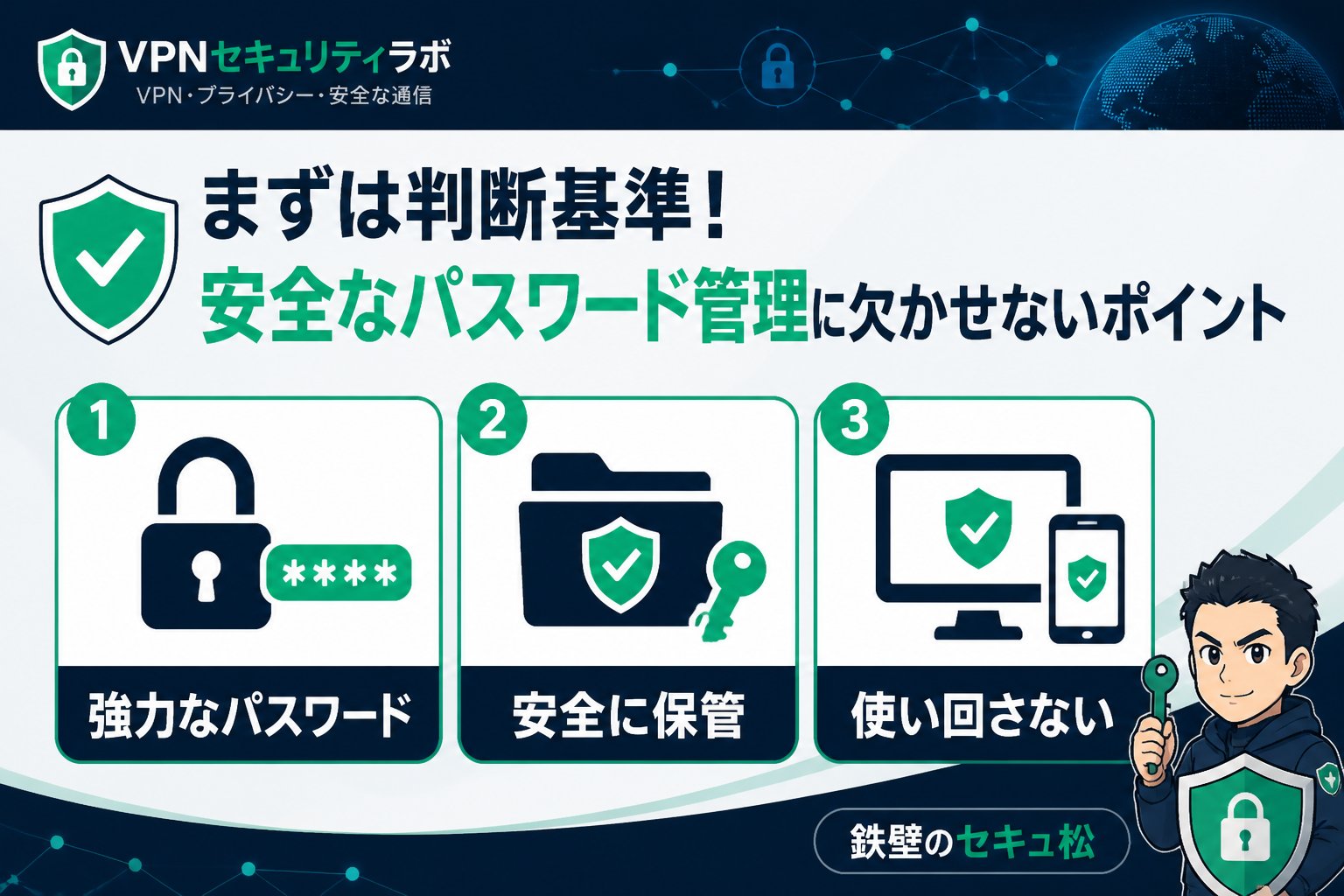 セキュリティ まずは判断基準！安全なパスワード管理に欠かせないポイント