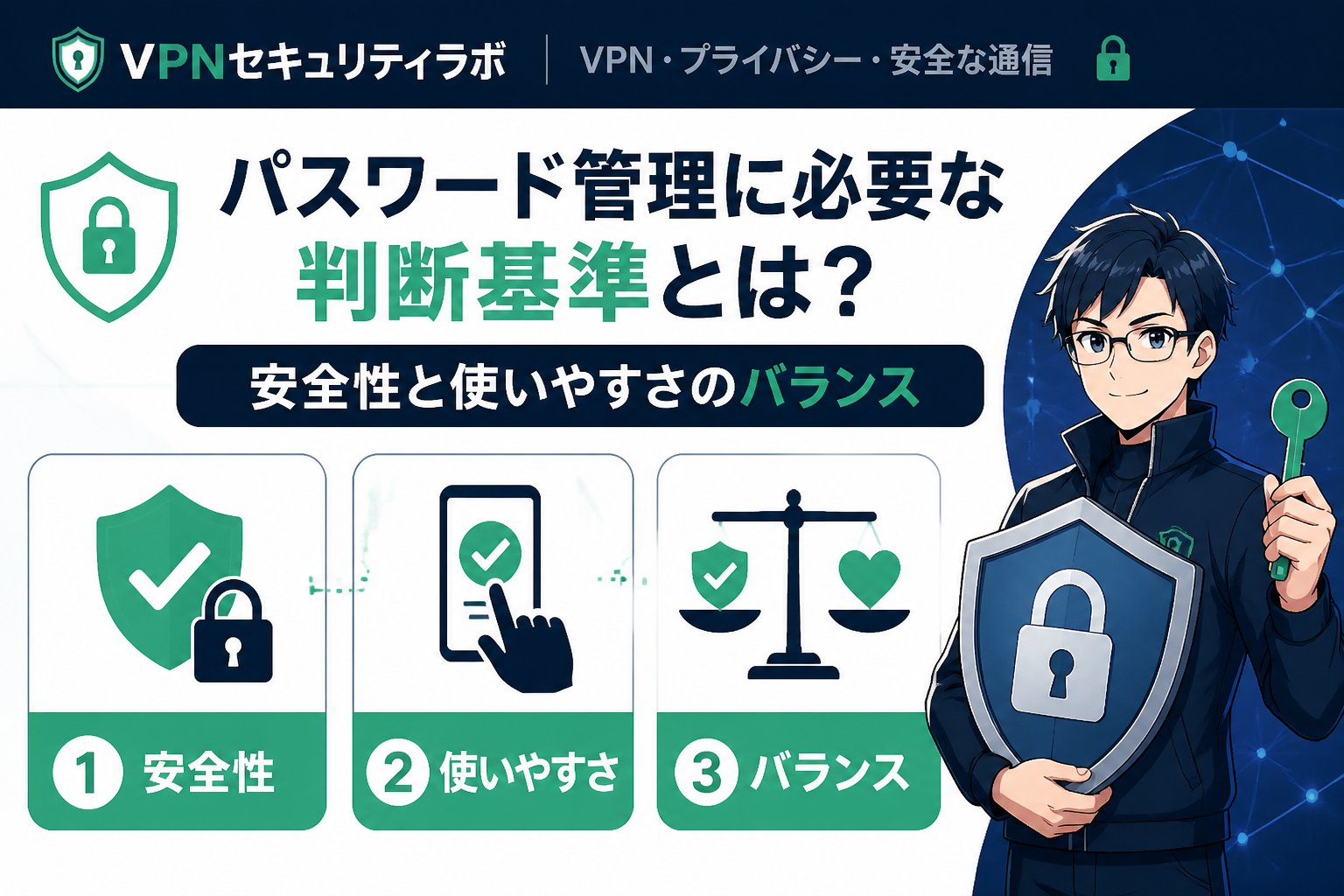 セキュリティ パスワード管理に必要な判断基準とは？安全性と使いやすさのバランス