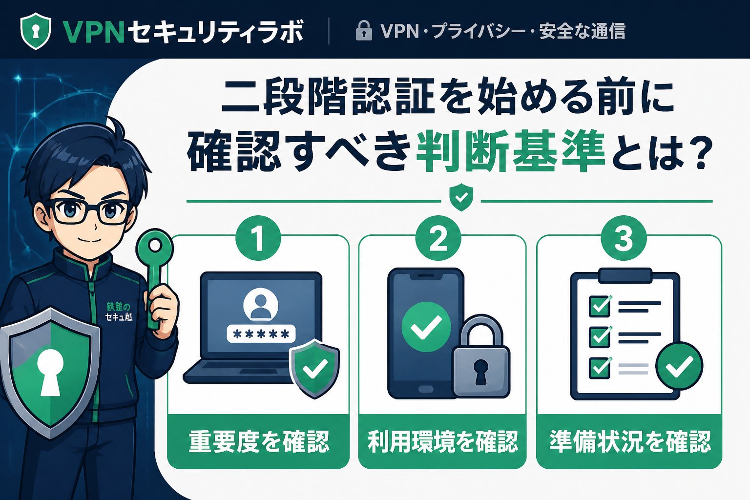 セキュリティ 二段階認証を始める前に確認すべき判断基準とは？