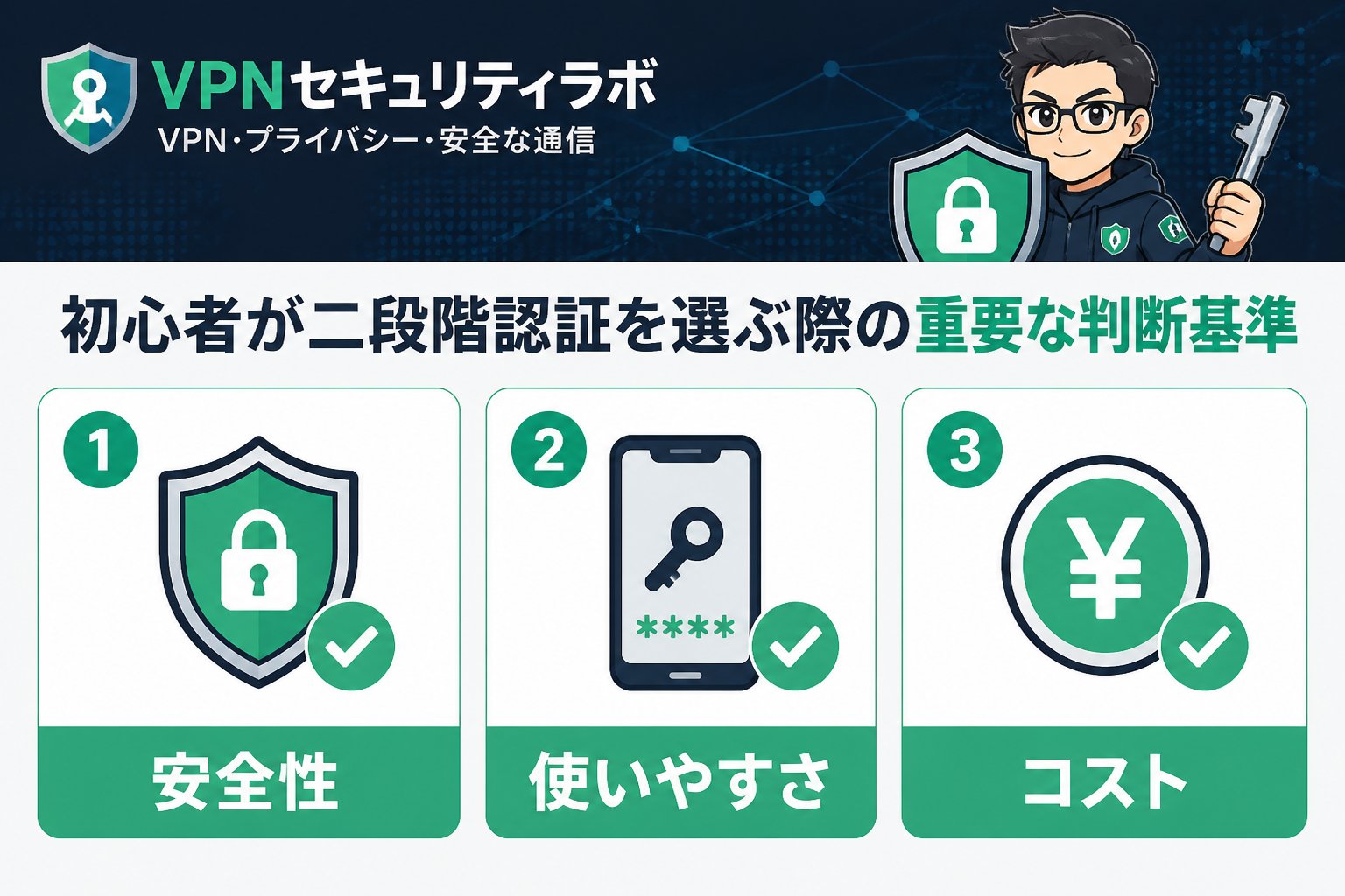 セキュリティ 初心者が二段階認証を選ぶ際の重要な判断基準
