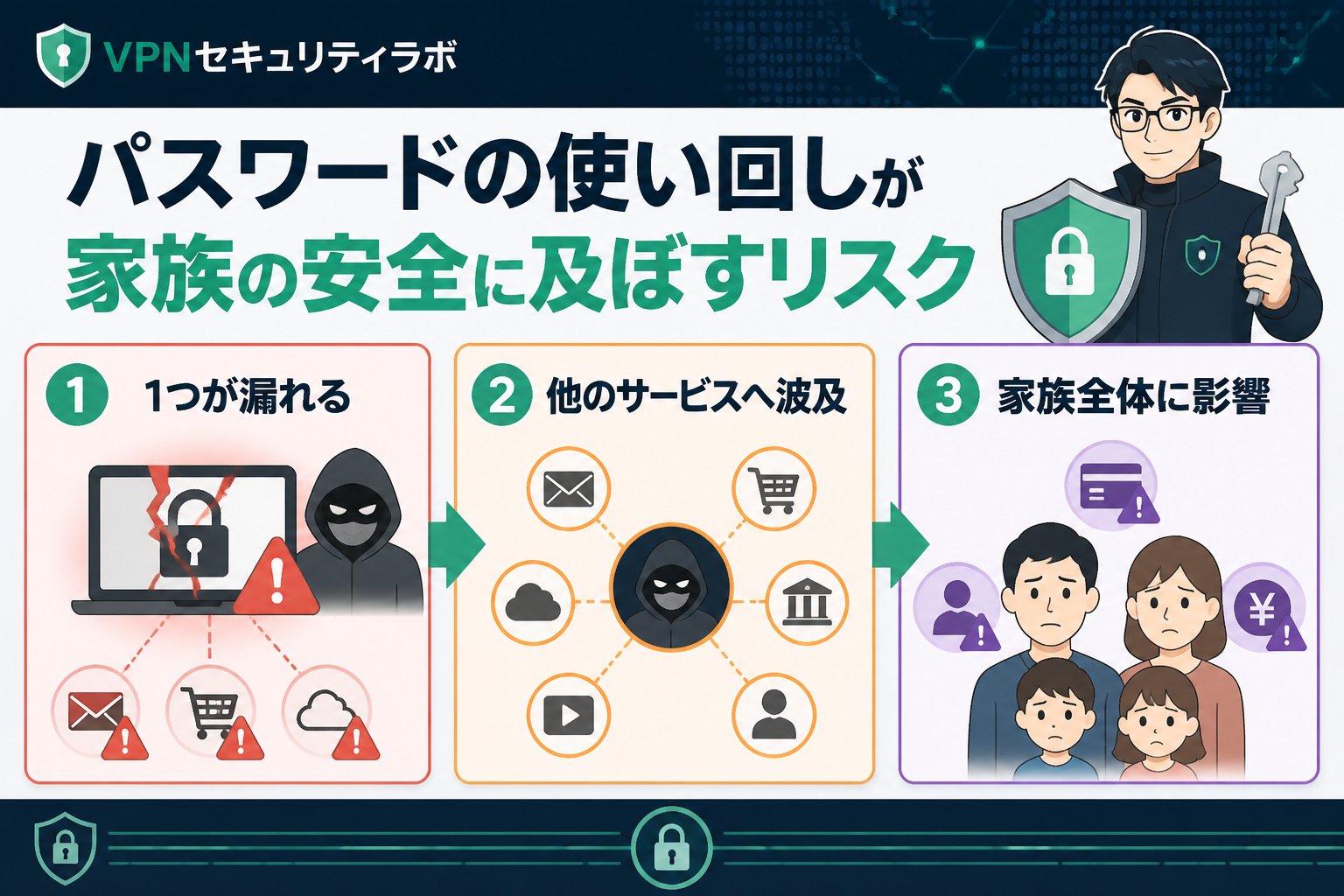 セキュリティ パスワードの使い回しが家族の安全に及ぼすリスク