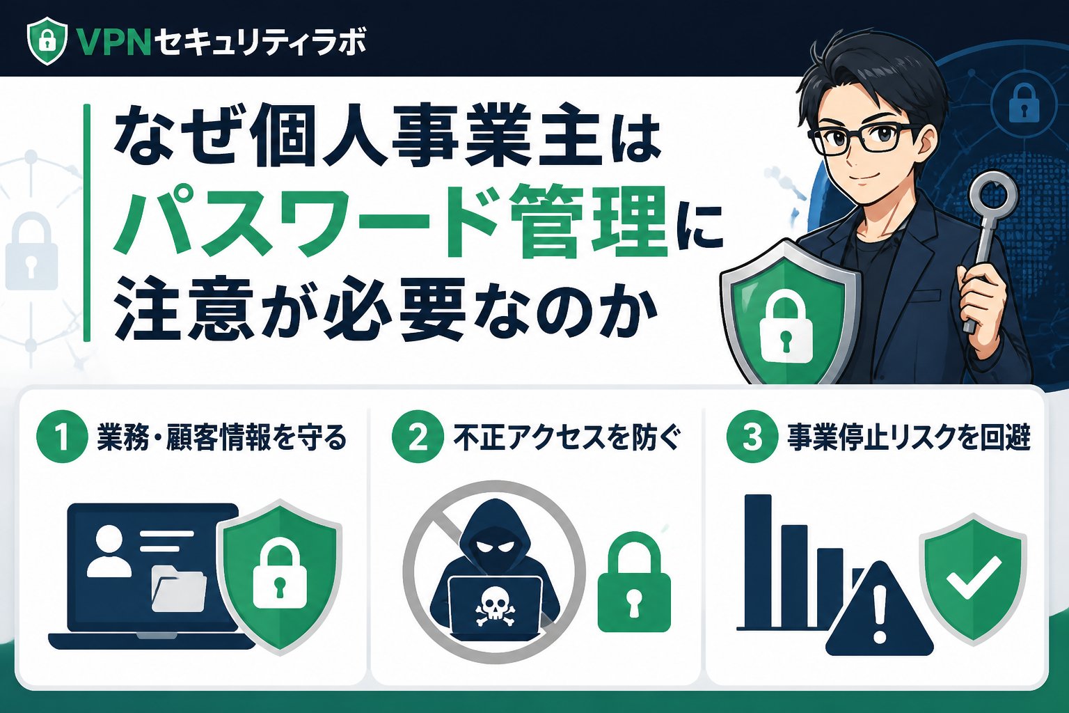 セキュリティ なぜ個人事業主はパスワード管理に注意が必要なのか