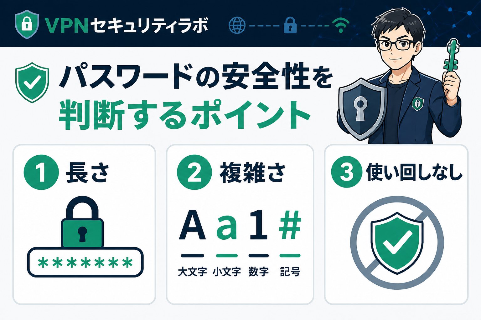 セキュリティ パスワードの安全性を判断するポイント