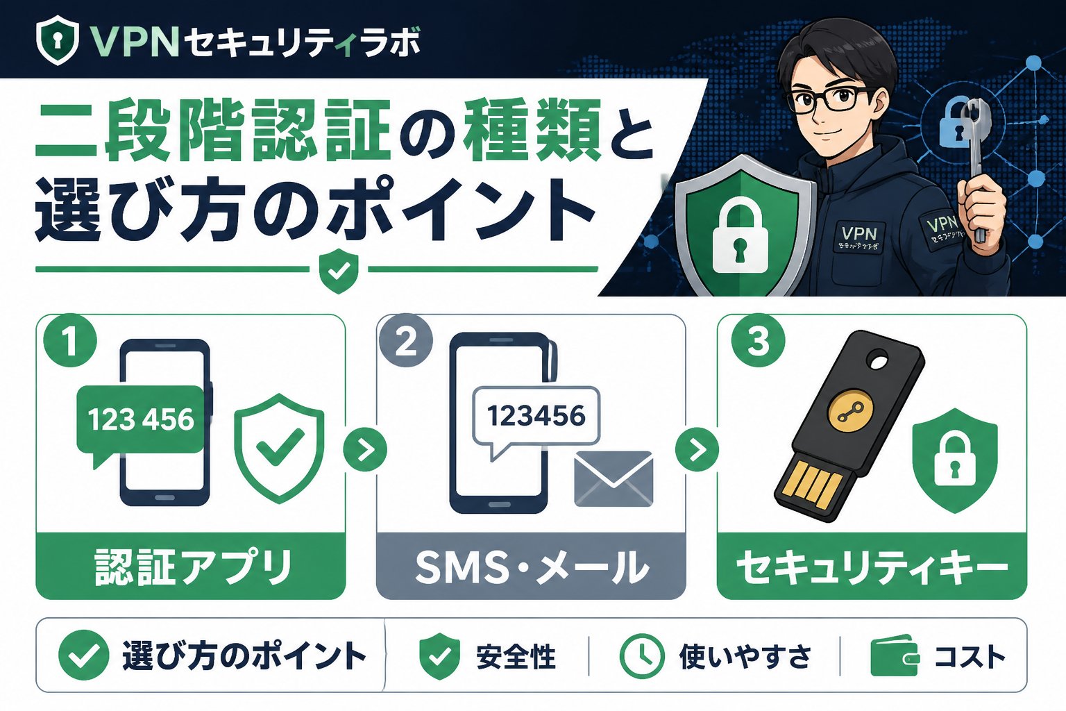 セキュリティ 二段階認証の種類と選び方のポイント