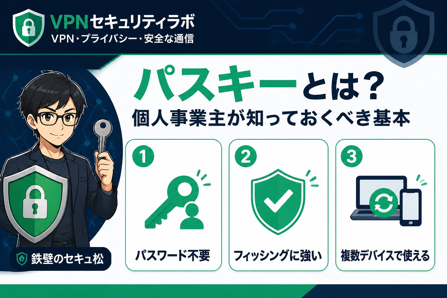 セキュリティ パスキーとは?個人事業主が知っておくべき基本