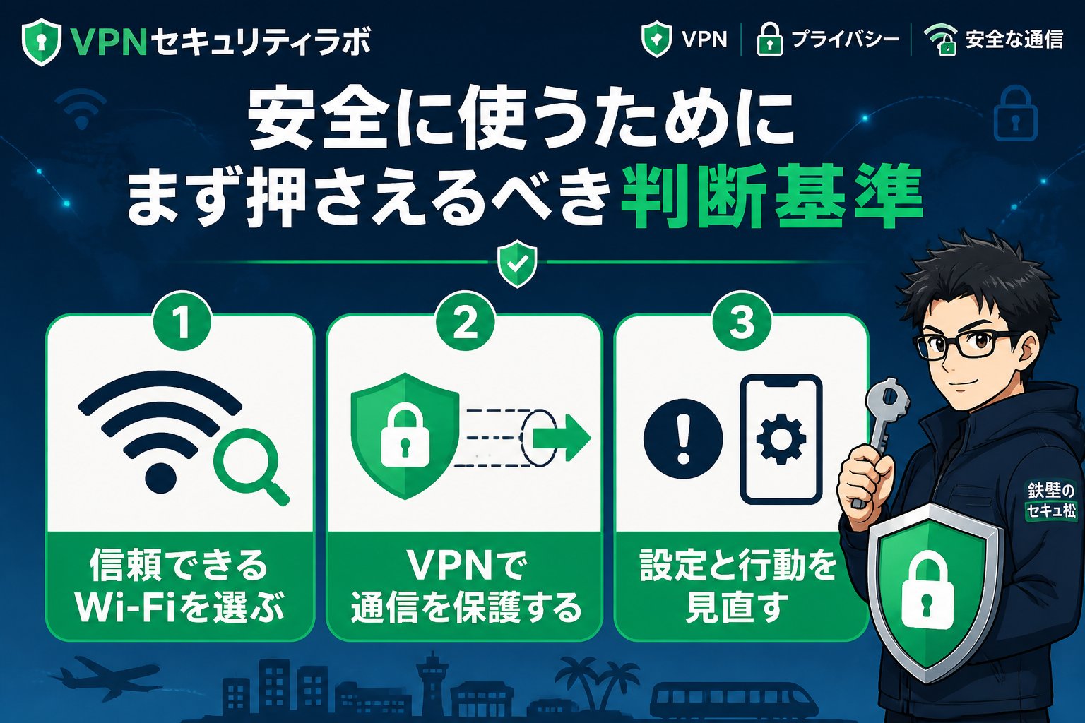 フリーWi-Fi 安全に使うためにまず押さえるべき判断基準