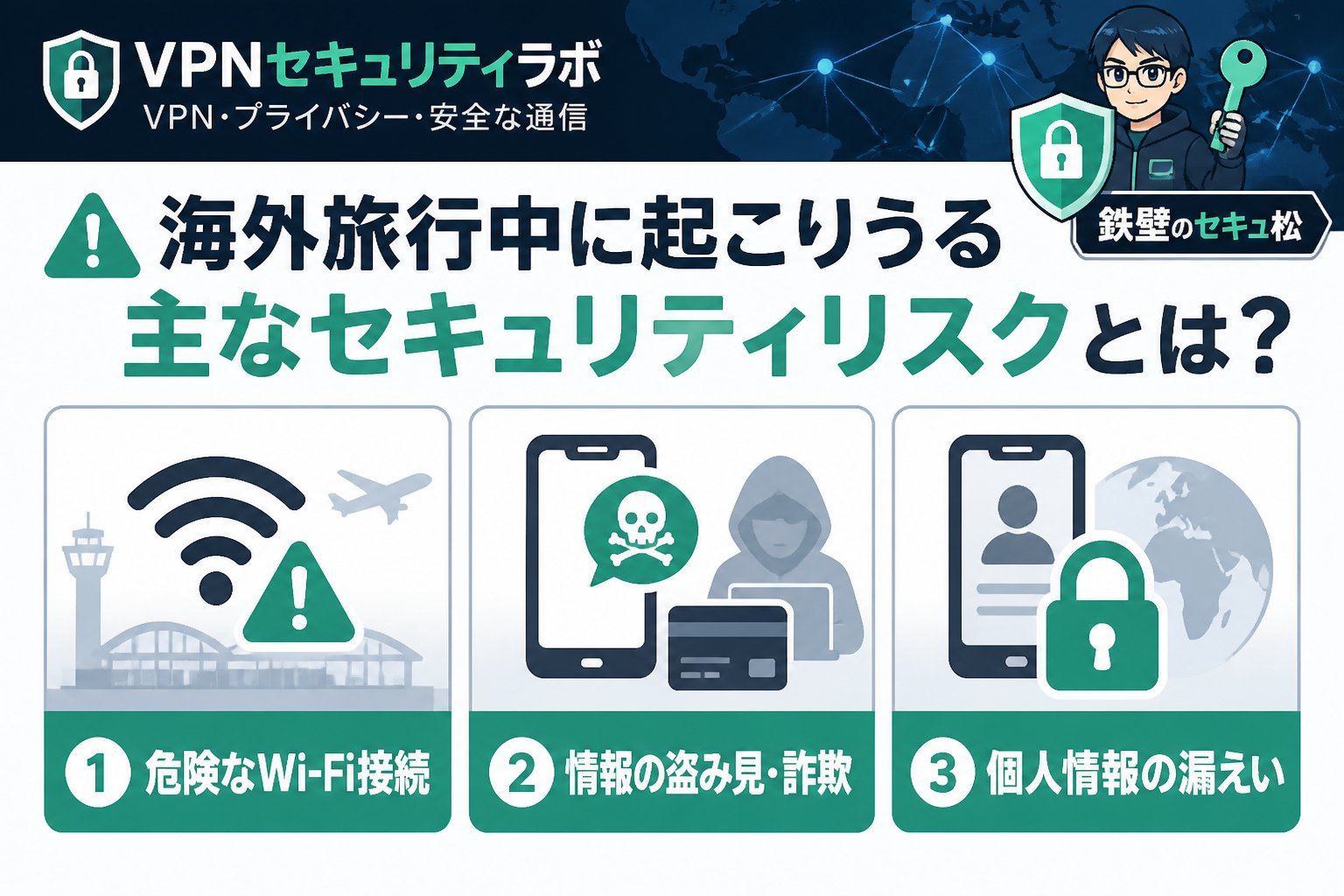 プライバシー 海外旅行中に起こりうる主なセキュリティリスクとは？