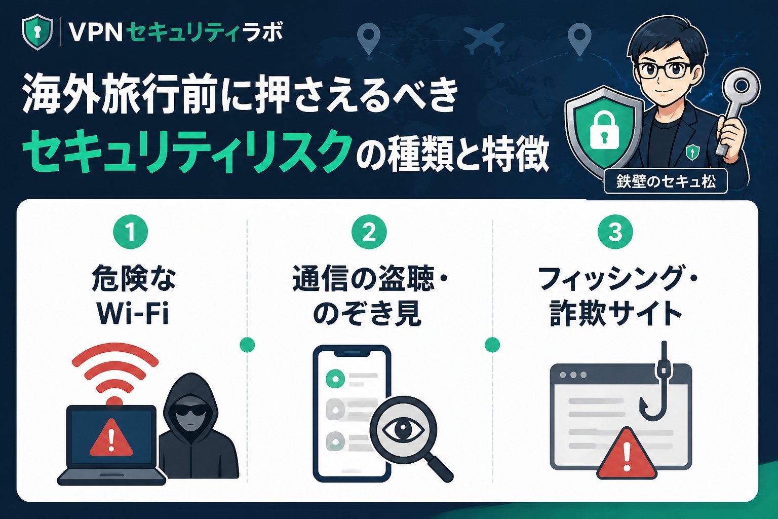 プライバシー 海外旅行前に押さえるべきセキュリティリスクの種類と特徴