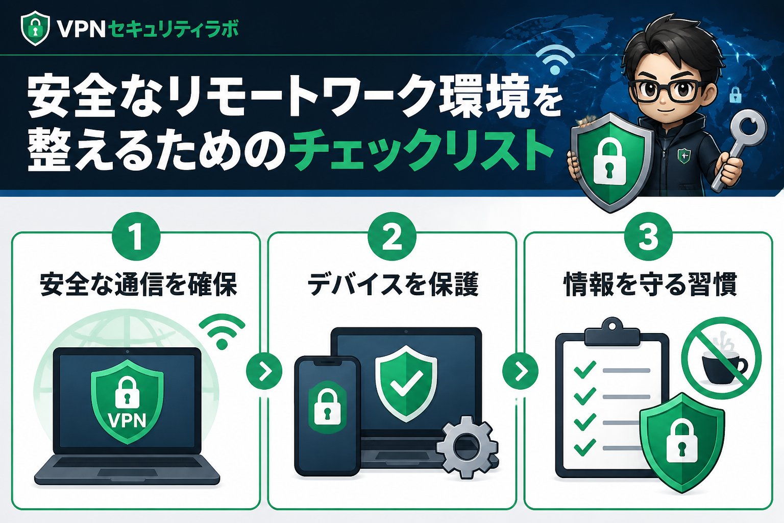 プライバシー 安全なリモートワーク環境を整えるためのチェックリスト