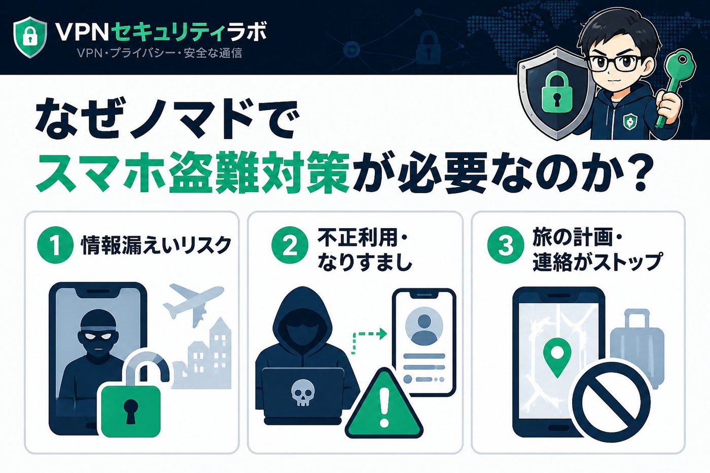 プライバシー なぜノマドでスマホ盗難対策が必要なのか？