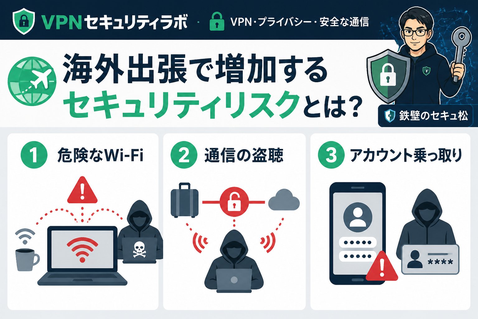 プライバシー 海外出張で増加するセキュリティリスクとは？
