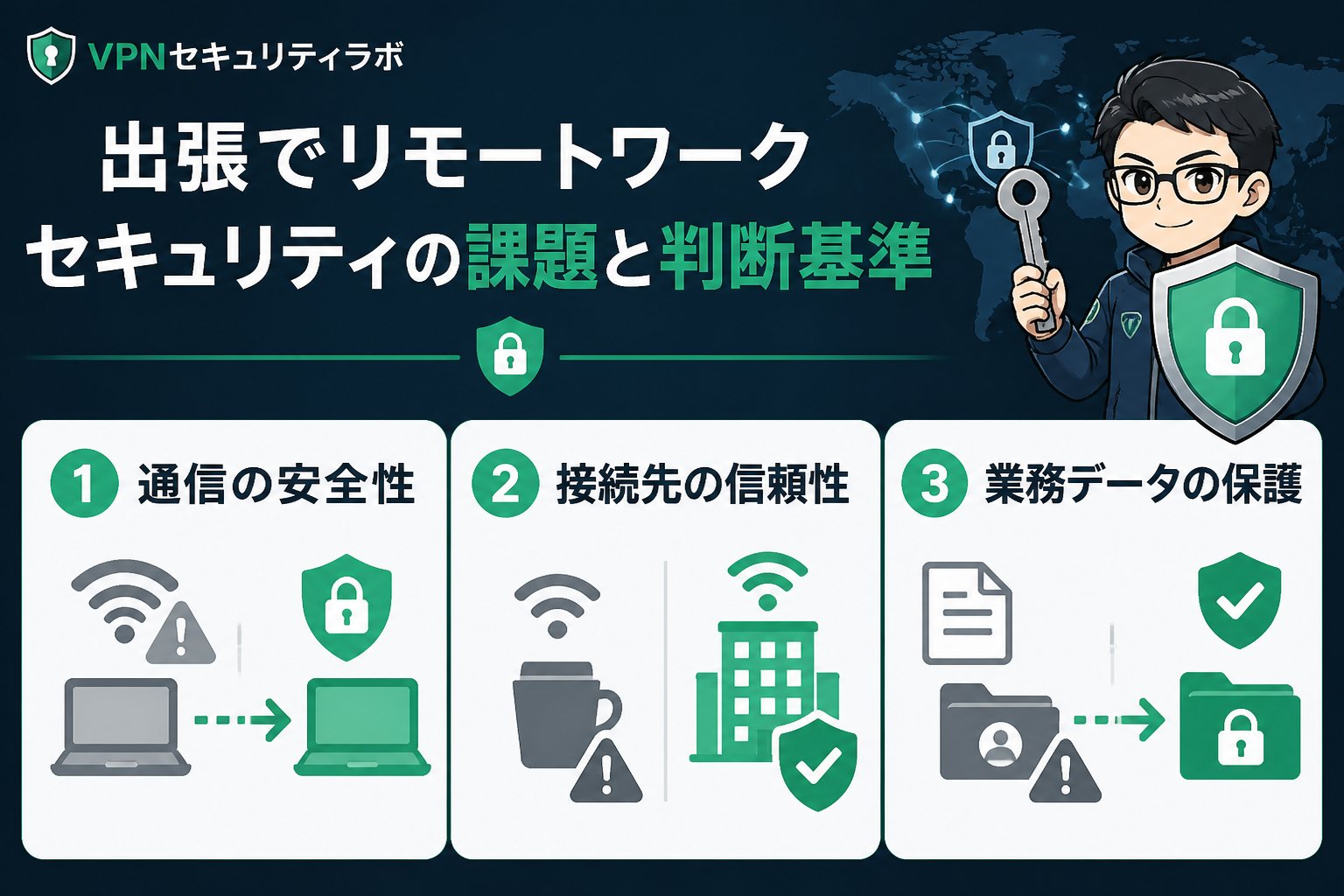 プライバシー 出張でリモートワークセキュリティの課題と判断基準
