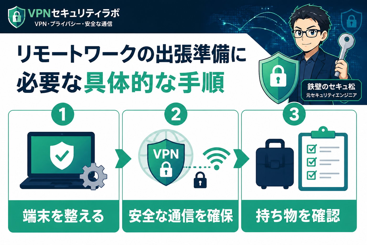 プライバシー リモートワークの出張準備に必要な具体的な手順