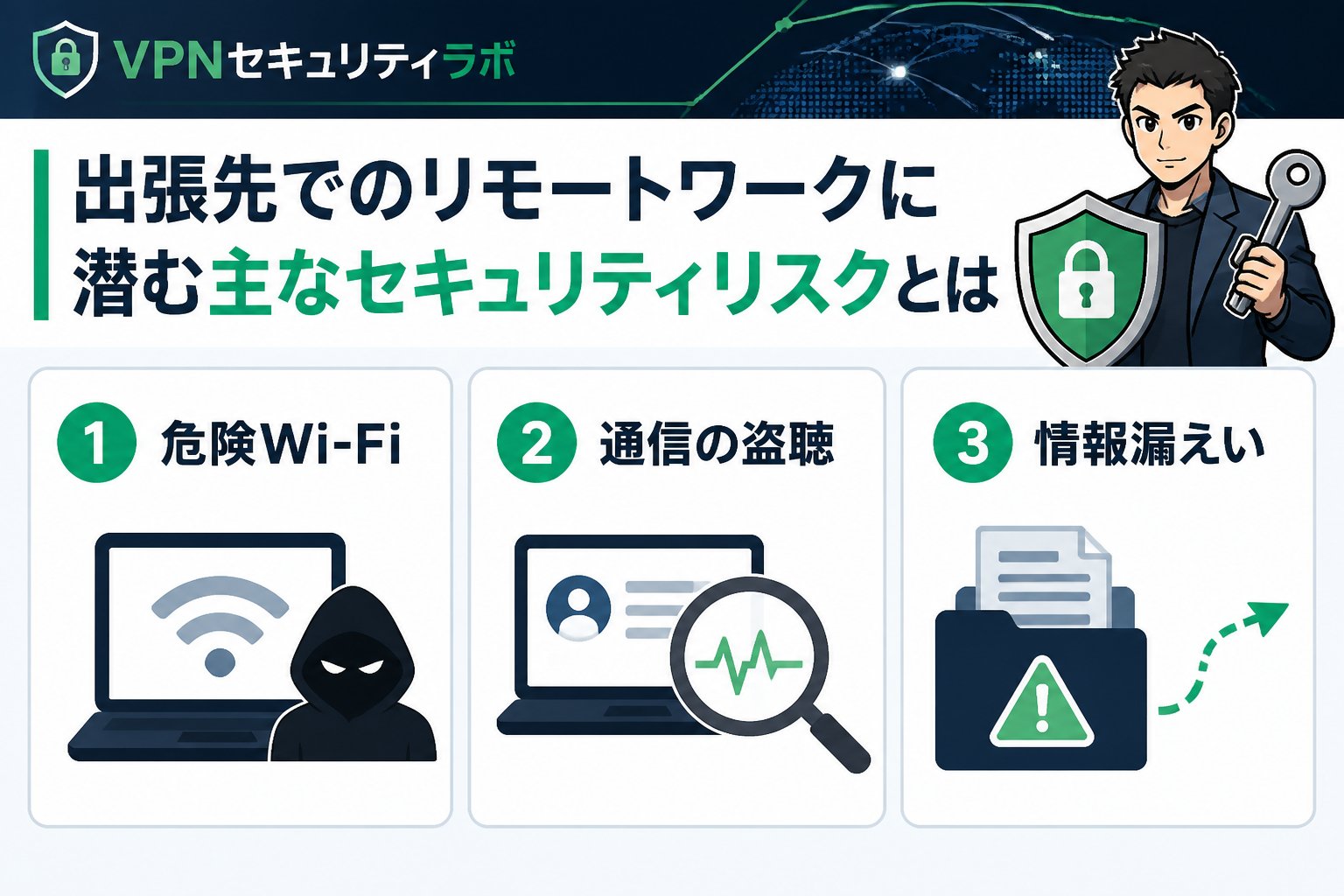プライバシー 出張先でのリモートワークに潜む主なセキュリティリスクとは