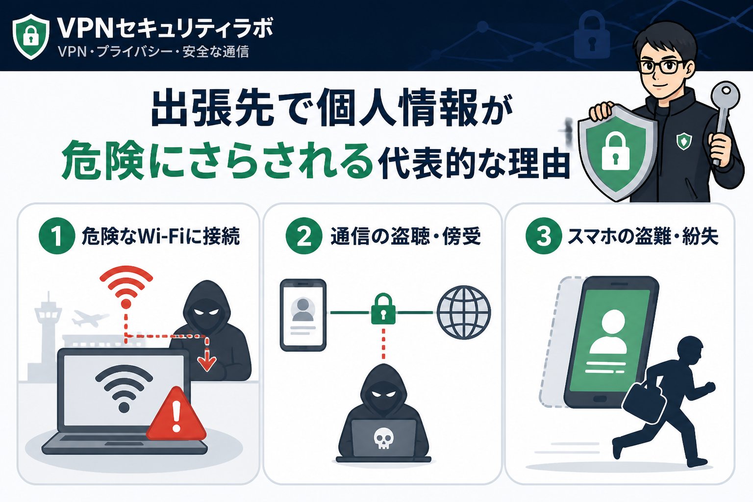 プライバシー 出張先で個人情報が危険にさらされる代表的な理由