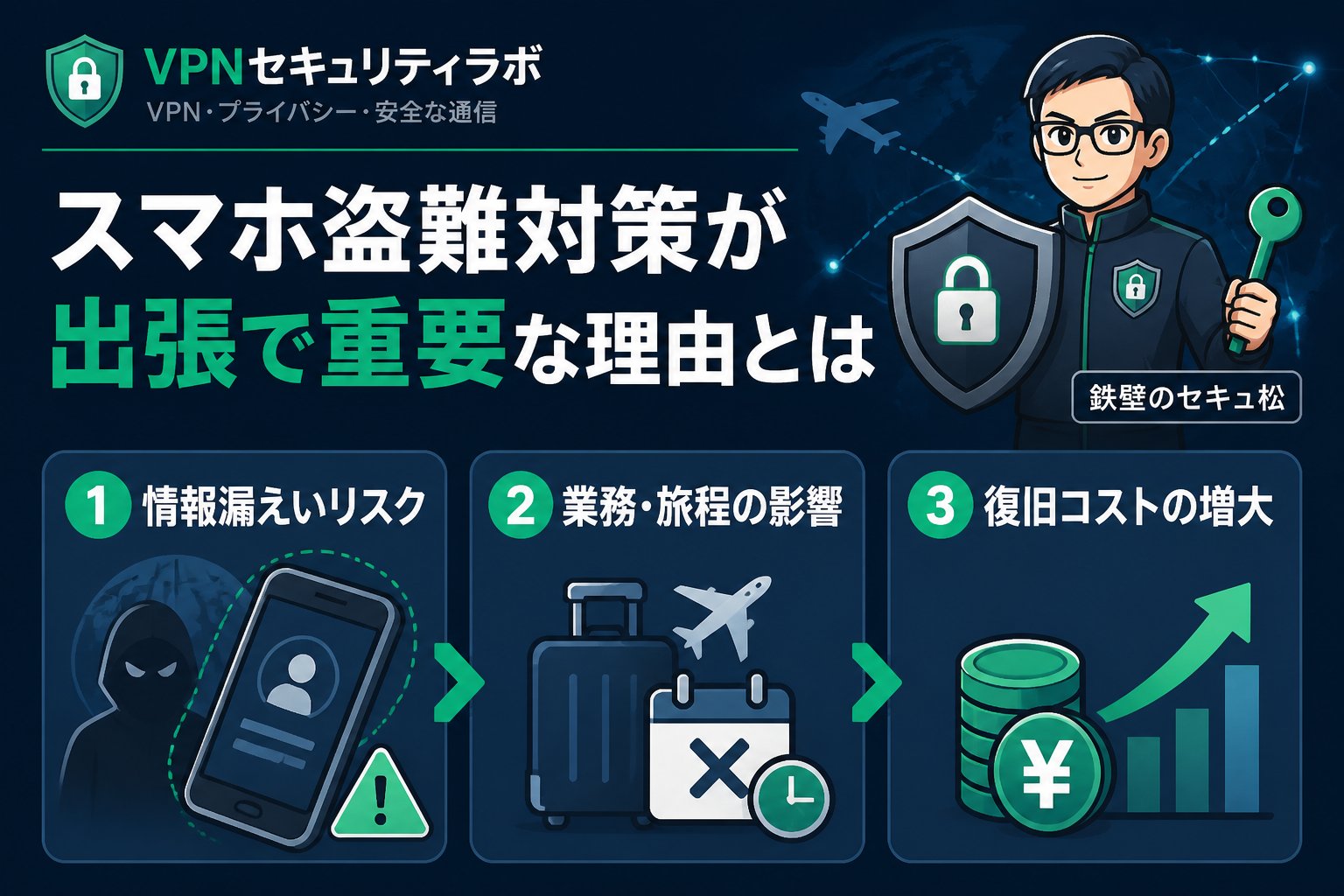 プライバシー スマホ盗難対策が出張で重要な理由とは