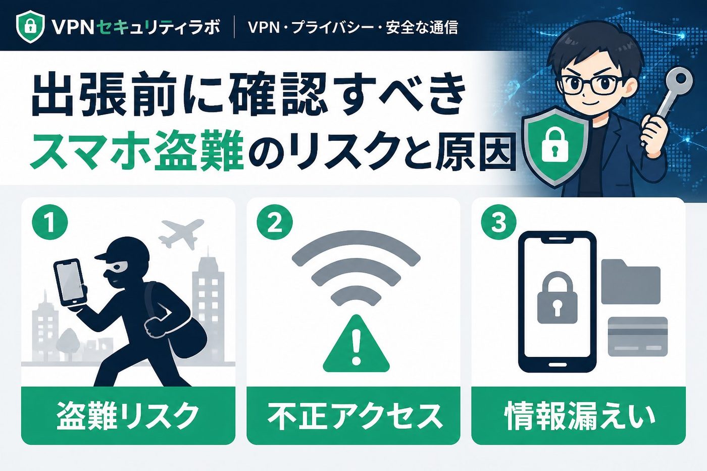 プライバシー 出張前に確認すべきスマホ盗難のリスクと原因
