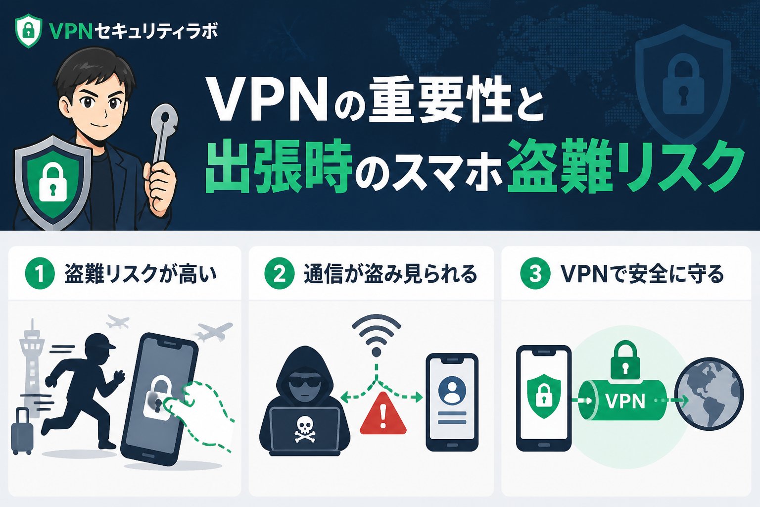 プライバシー VPNの重要性と出張時のスマホ盗難リスク
