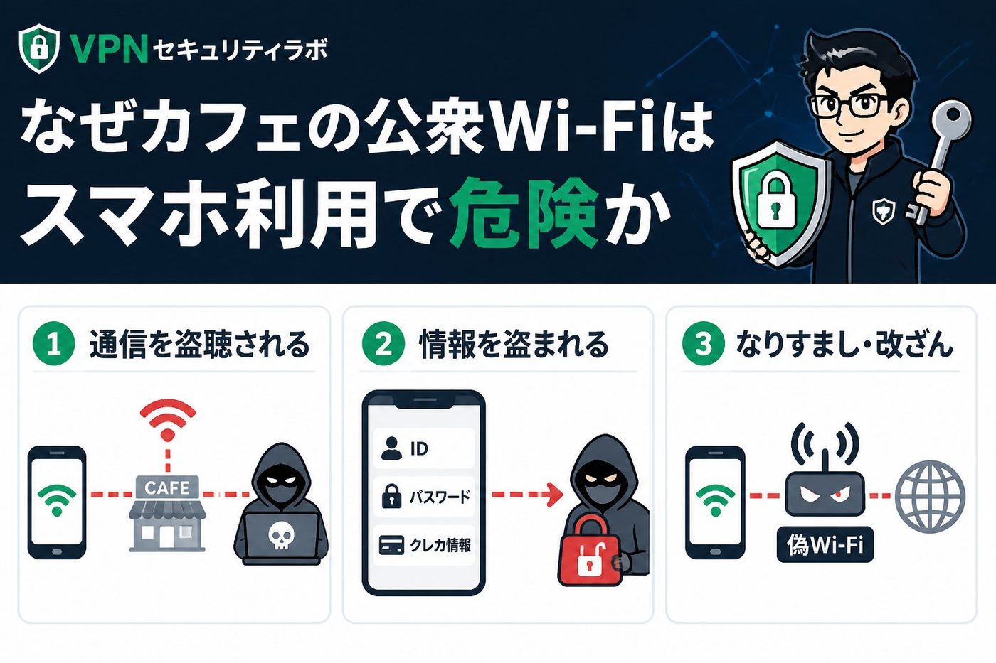 フリーWi-Fi なぜカフェの公衆Wi-Fiはスマホ利用で危険か