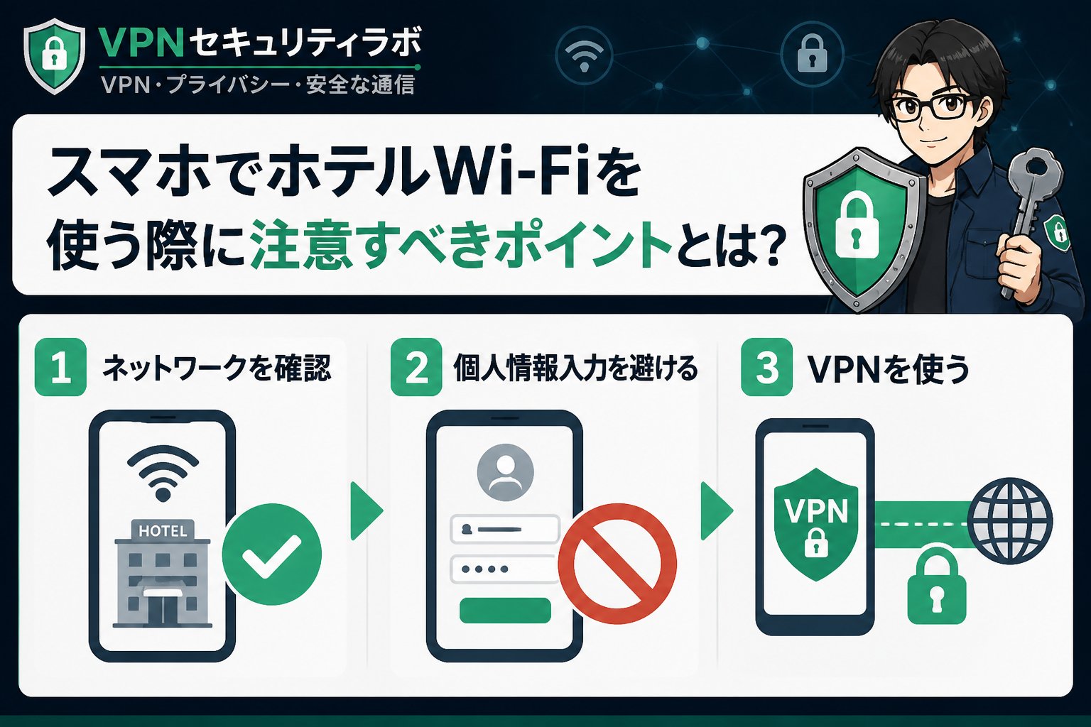 フリーWi-Fi スマホでホテルWi-Fiを使う際に注意すべきポイントとは？